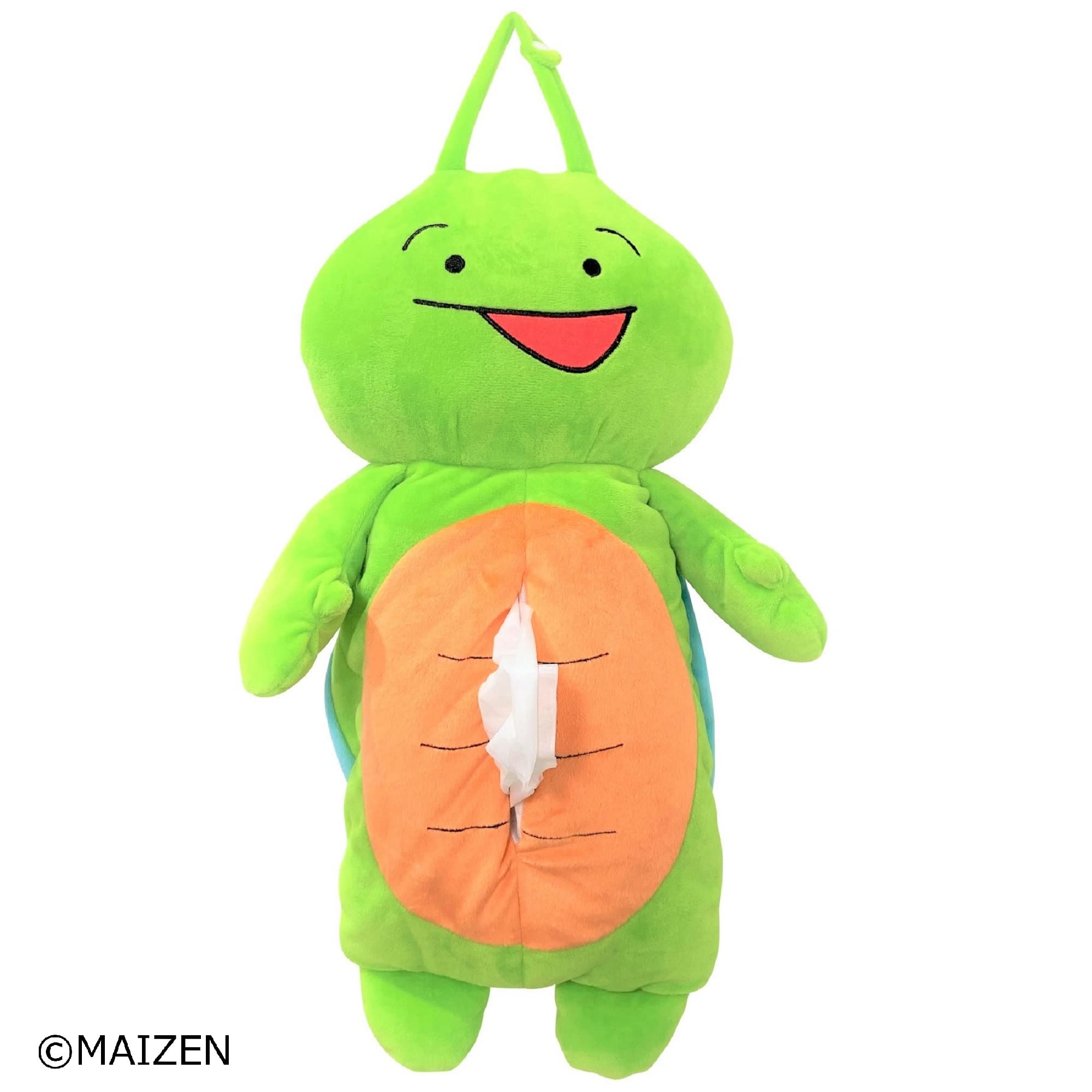 MORIPiLO 4620933 Morishita Tissue Case, Hanging, Wall Hanging, for Cars, Maizen Sisters, Micie, Green, Approx. 17.7 inches (45 cm), Fluffy Material, Plush Cover, Character Goods