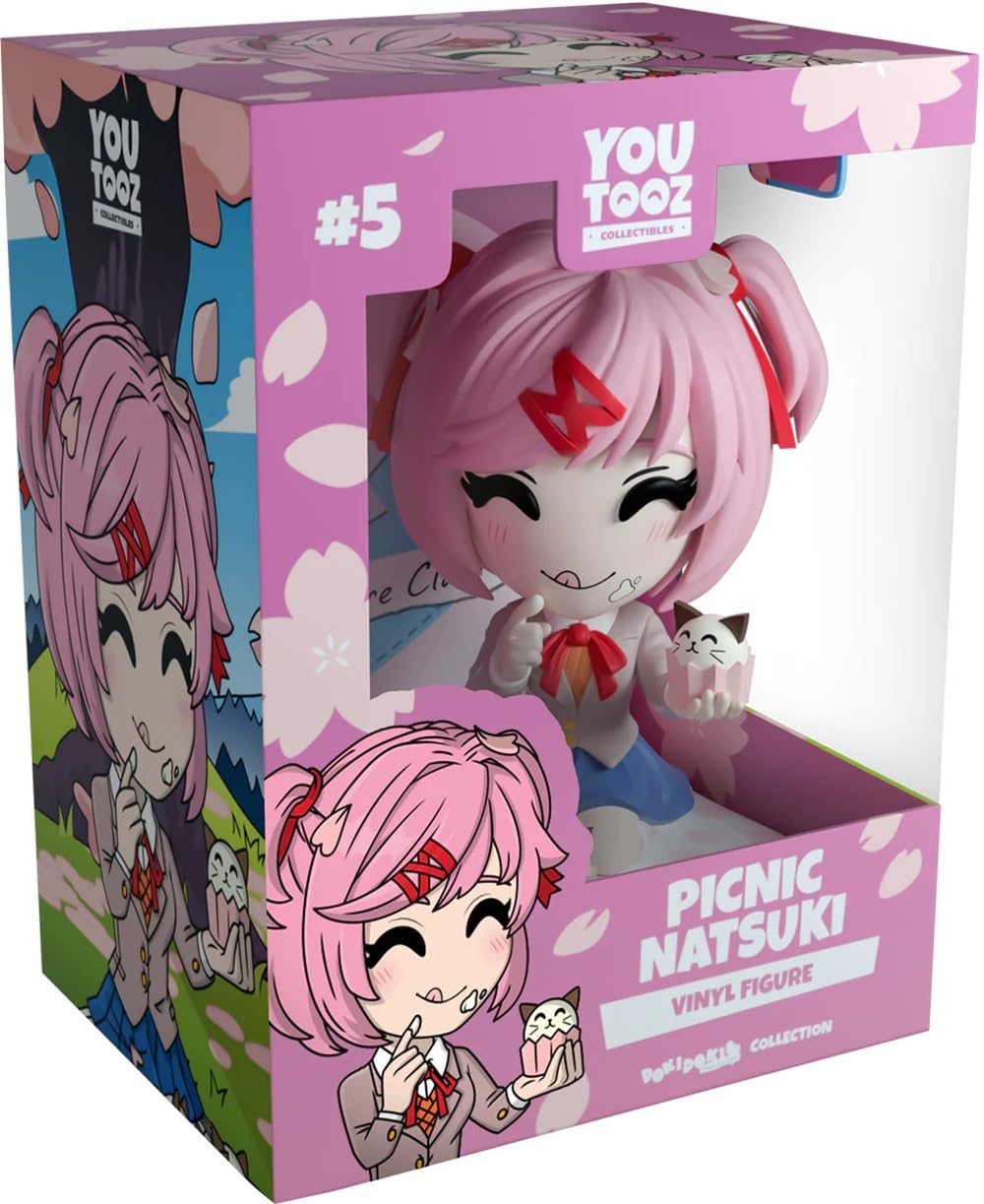 Youtooz Doki Doki Literature Club Picnic Natsuki 3.6" Vinyl Figure, Collectible Picnic Natsuki from The Doki Doki Literature Club Collection