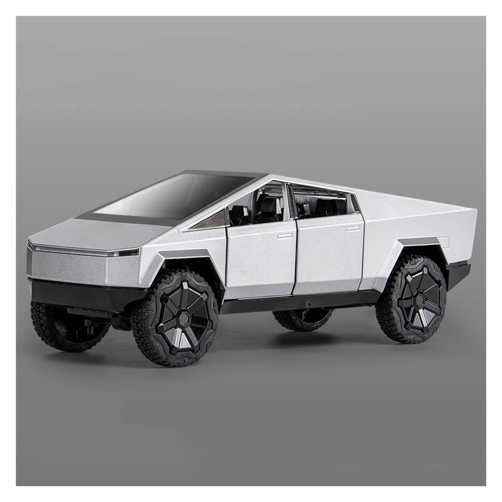 UIFCOG Die Cast Collectible Car Model 1:24 For Tesla For Cybertruck Alloy Die Casting Model Car Ornaments(Silver)