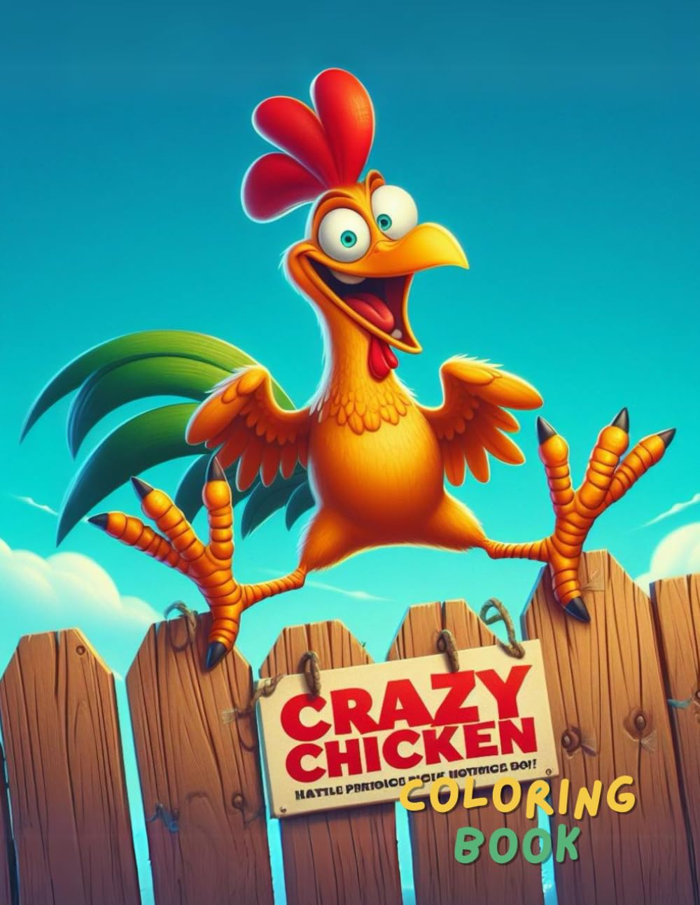 Crazy Chicken Coloring Book: 97 Whimsical and Fun Designs for Relaxation and Stress Relief | Kids & Adults Coloring Pages