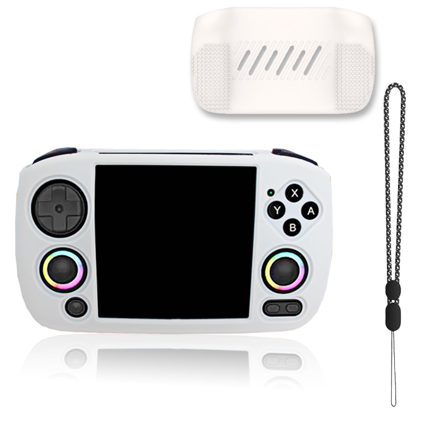 Case for ANBERNIC RG CubeXX,NOUKAJU Silicone Protective Cover,Drop-Proof,Scratch-Proof,Shock-Proof,Dust-Proof,Protective Case for RG CubeXX Retro Handheld Game Console(Off-White)