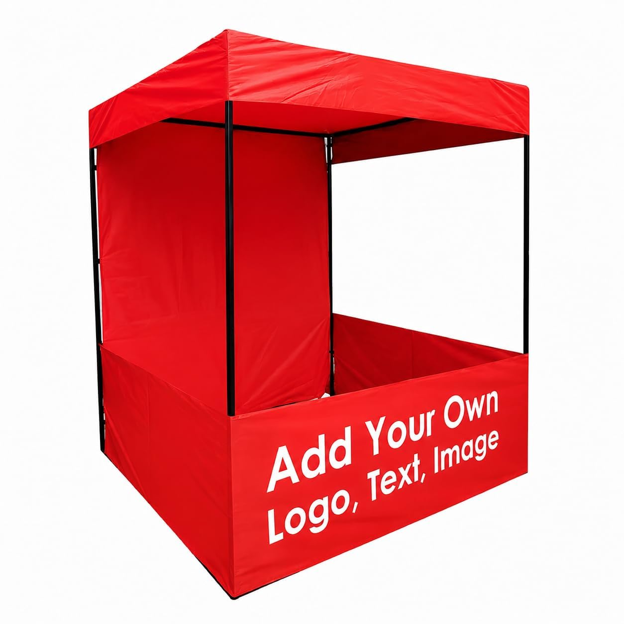 Canopy Tent Portable Waterproof Demo Booth Canopy Stall Outdoor Advertising, Marketing Stall, Exhibitions – UV Protection Portable Tent, Heavy-Duty with Carry Bag (Red, 6x6x7 Ft)-image-23