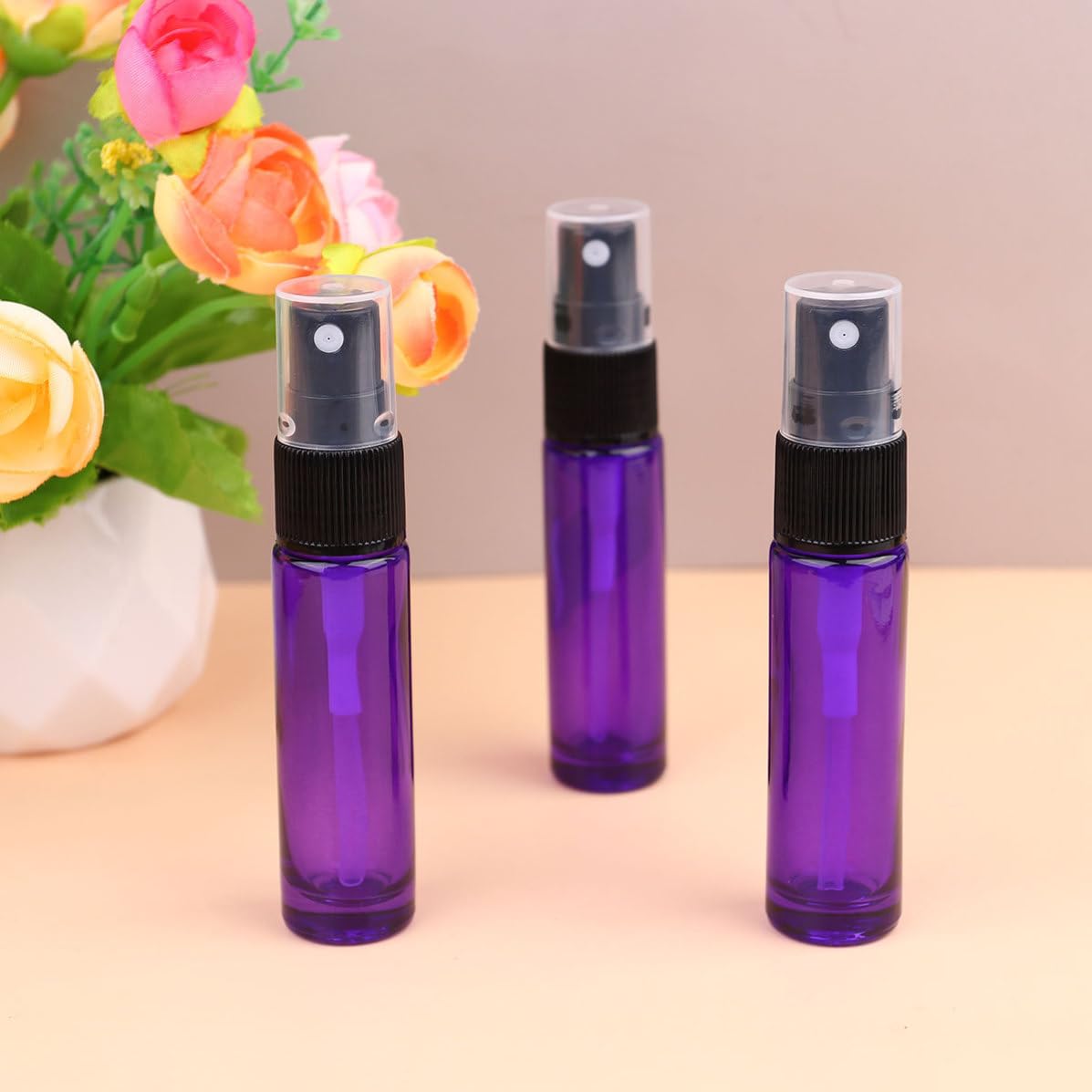 20 Stück 10ml Violette Glas Sprühflasche für Parfüm und Öle