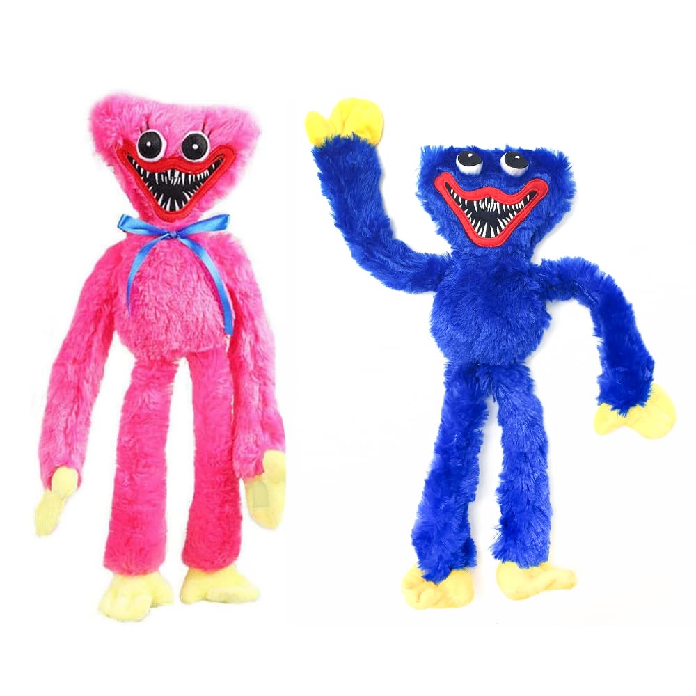 MAGIC SELECT 2x Peluche compatibile con Popy Hugy Wugy Christmas Horror Game. Giocattolo di Peluche per Videogiochi della Fabbrica di Giocattoli per Bambini e Adulti.