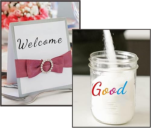 Miniatura 5 de Calcomanías del alfabeto, 12 hojas autoadhesivas de vinilo con letras y números, calcomanías de bricolaje, álbumes de recortes, tarjetas de