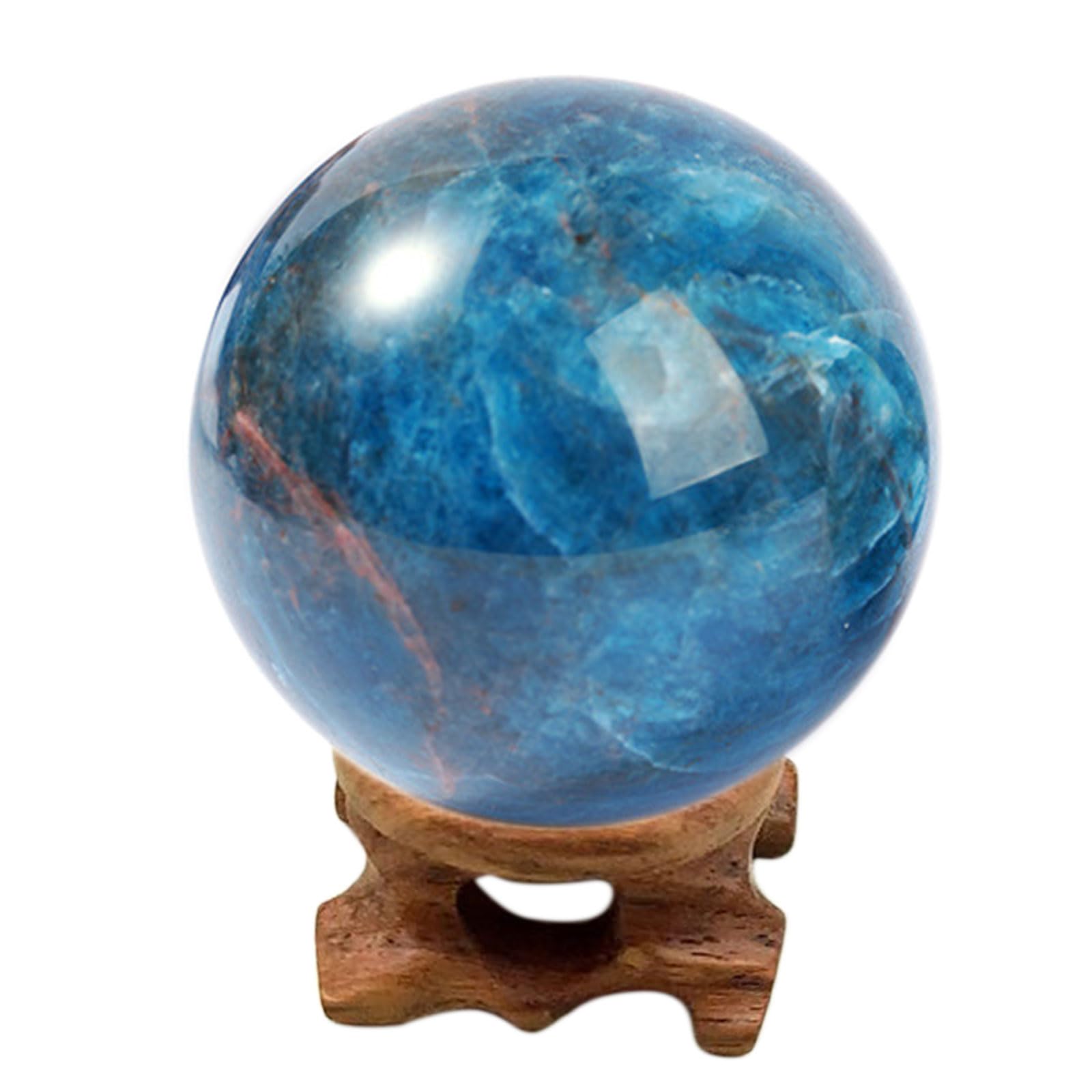 DFrywdgSEY crystal ball, Blue Apatite Healing Crystals Ball Natural for Reiki, Decoration, Divination, Meditation, Chakra Balance(Diameter 60mm)
