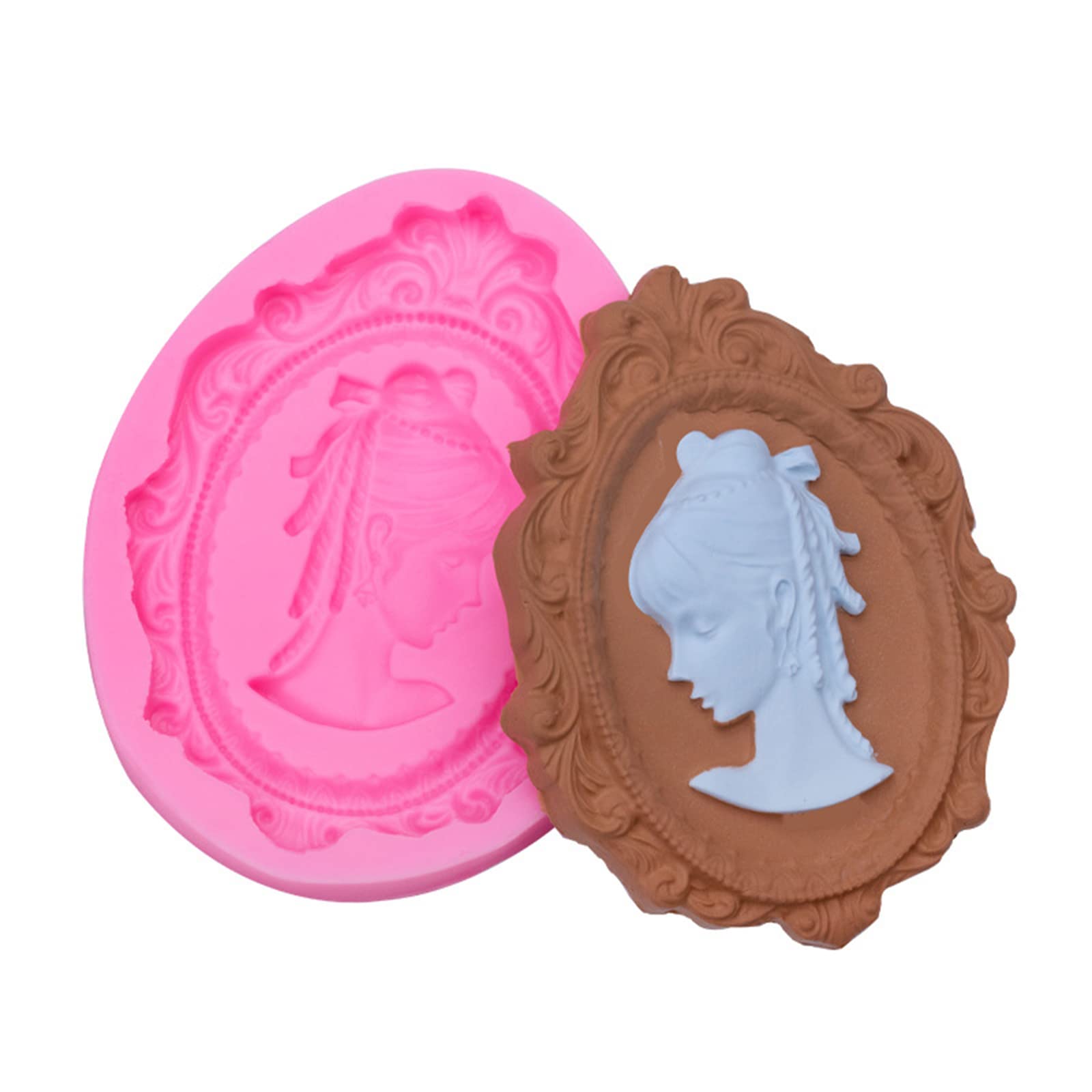 Jazuaiao Girls E Photo Fram Molds Creativ Soft Pottery Clay Plasters Chocolat Fondant Baking Molds Decorating Tool Plasters Casting Silicon For Kids Adults
