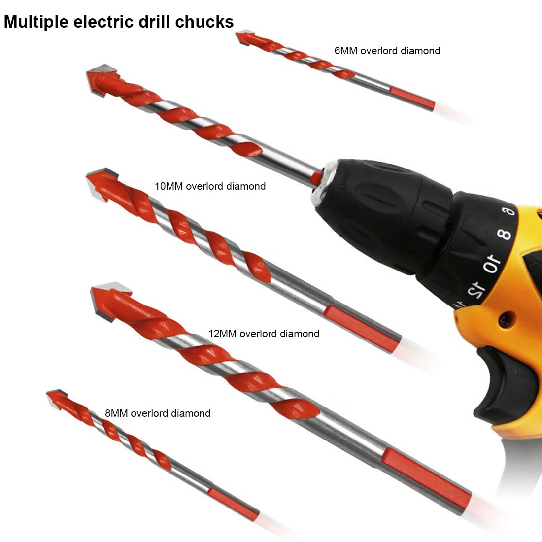 Set Punte Da Trapano 7 Pezzi Per Cemento, Legno E Metallo | Professionali E Antiscivolo - Foto 5