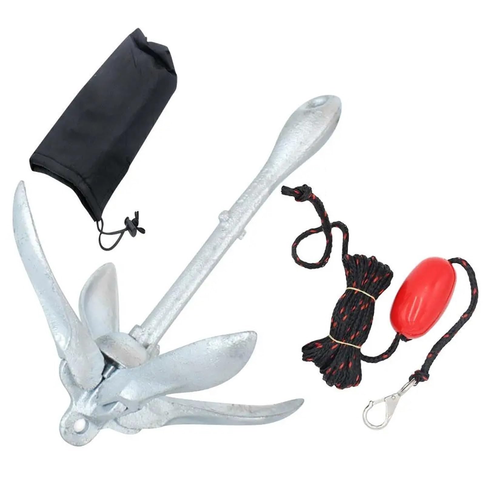 Soywim One Color Mooring Rope, Foldable Anchor Pool Grapnel Boat With Claw For Canoes