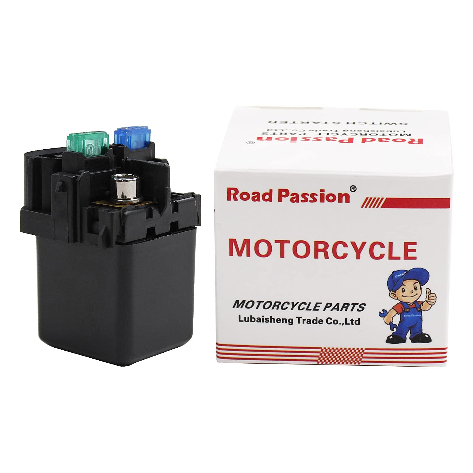 Road Passion 27010-0770 Relais de solénoïde de démarreur Compatible avec Pour Kawasaki Z800 Z900 Z1000 / ZR800 ZR900 / ZR 1000 SX Ninja / ZX1400 ZZR1400 / KLZ1000 1000 LT 2015-2017