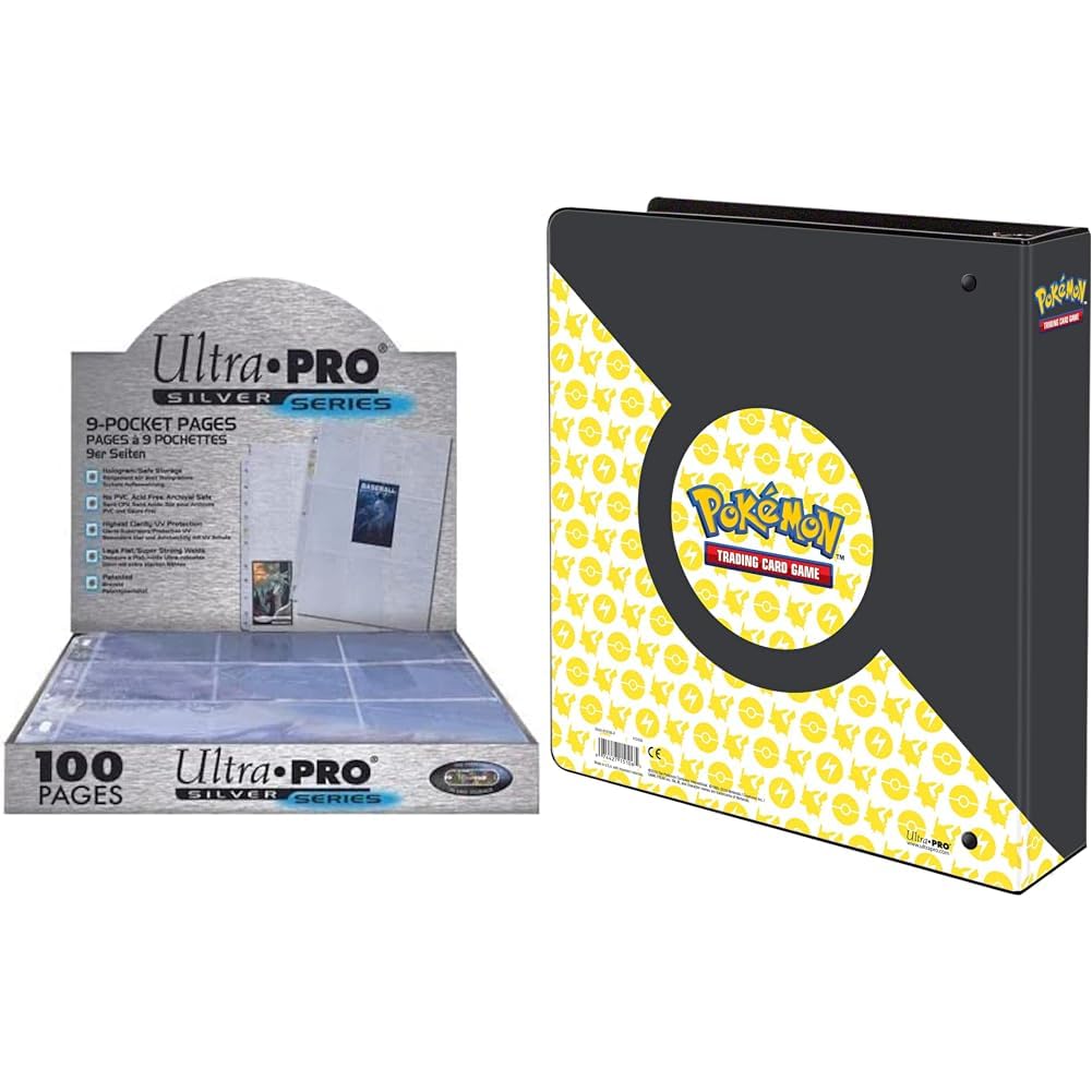 Asmodee - ULTRA PRO - Silver Series - Feuilles de Classeur Pour Cartes À Collectionner - Accessoire - 100 Pages