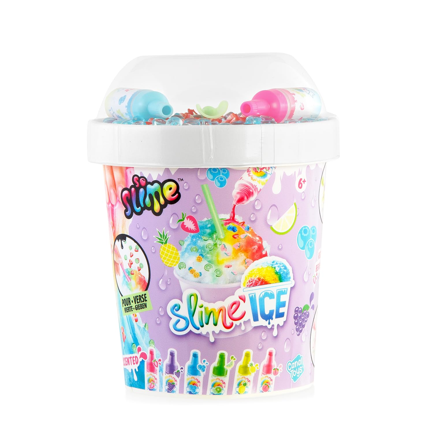 Canal Toys - So Slime DIY - Slime Ice Mega Cup - avec 2 colorants parfumés, 1 cuillere et des décorations - SSC 300