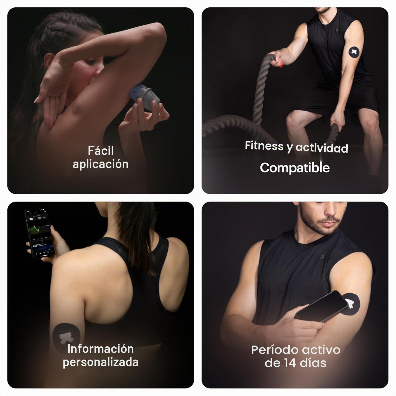 Ultrahuman M1 | Aplicación Monitoraggio inteligente della glicemia tramite | Optimiza tu dieta | Monitoreo continuo de la glicemia, sensores avanzados Freestyle Libre CGM (1 sensor)