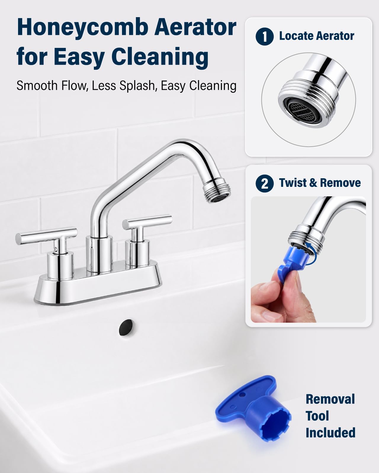 Aolemi Laundry Sink Faucet - Chrome Finish -7