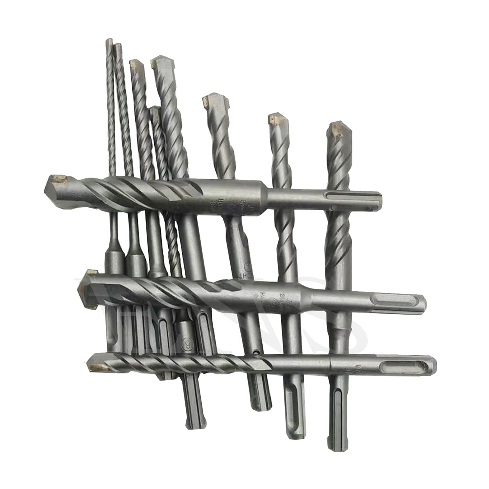 SDS Plus Drill Wiertła Hammer 160mm Profesjonalny Drill Wiertło Zestaw Wózka Węglika Stalowa Końcówka Elektryczna młotek Masonry Wiertło Zestaw Bitów (Color : 10pcs)