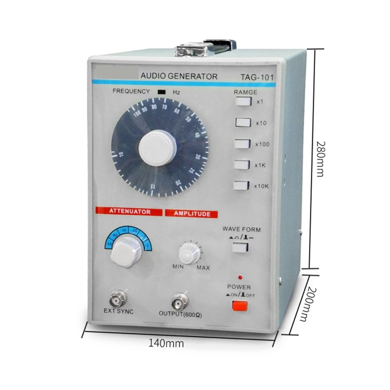 Frequenzgenerator TAG-101 Niederfrequenz-Signalgeneratorquelle 10 Hz–1 MHz für Stressabbau