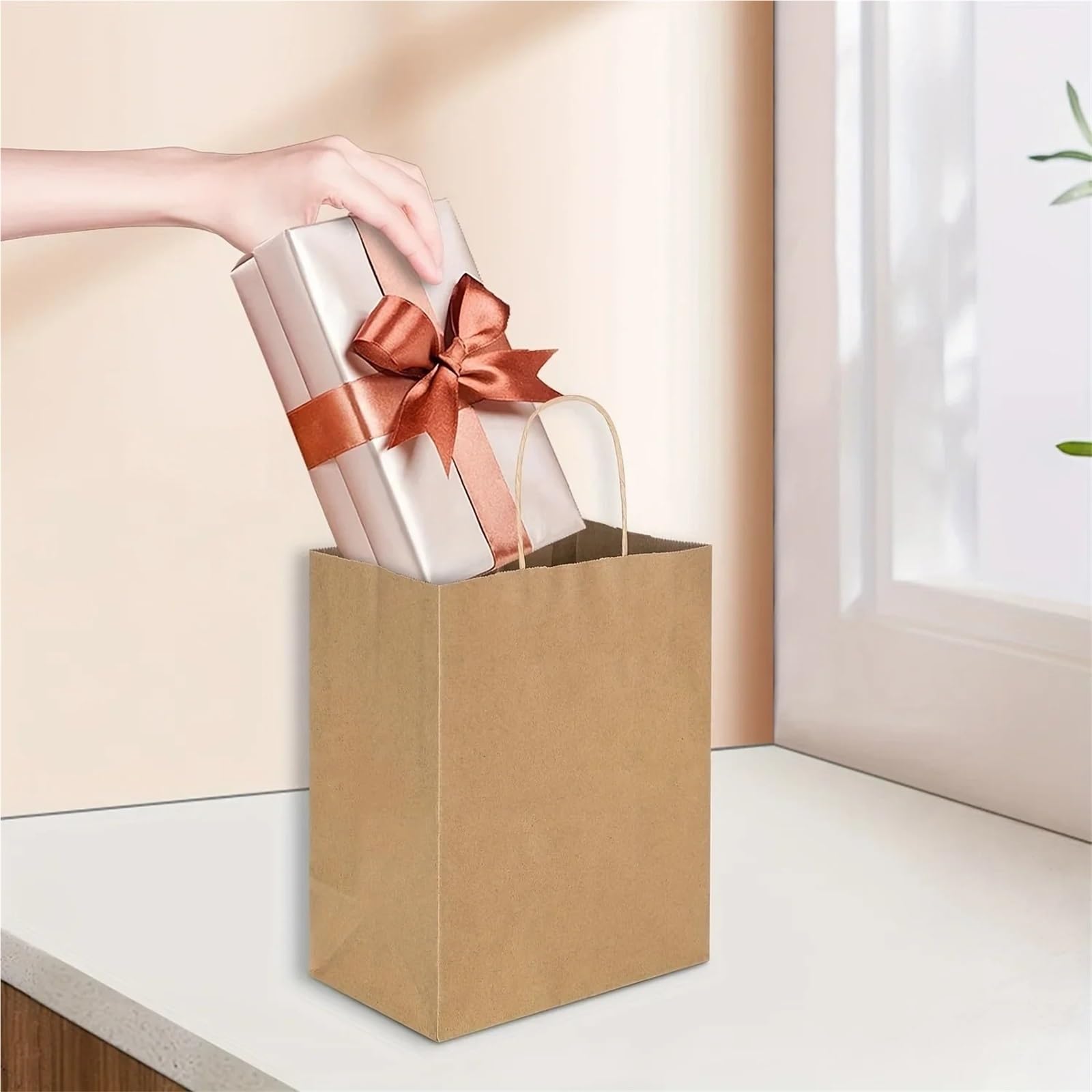 Papiertüten 50/100 Stück kleine Geschenktüten aus Kraftpapier