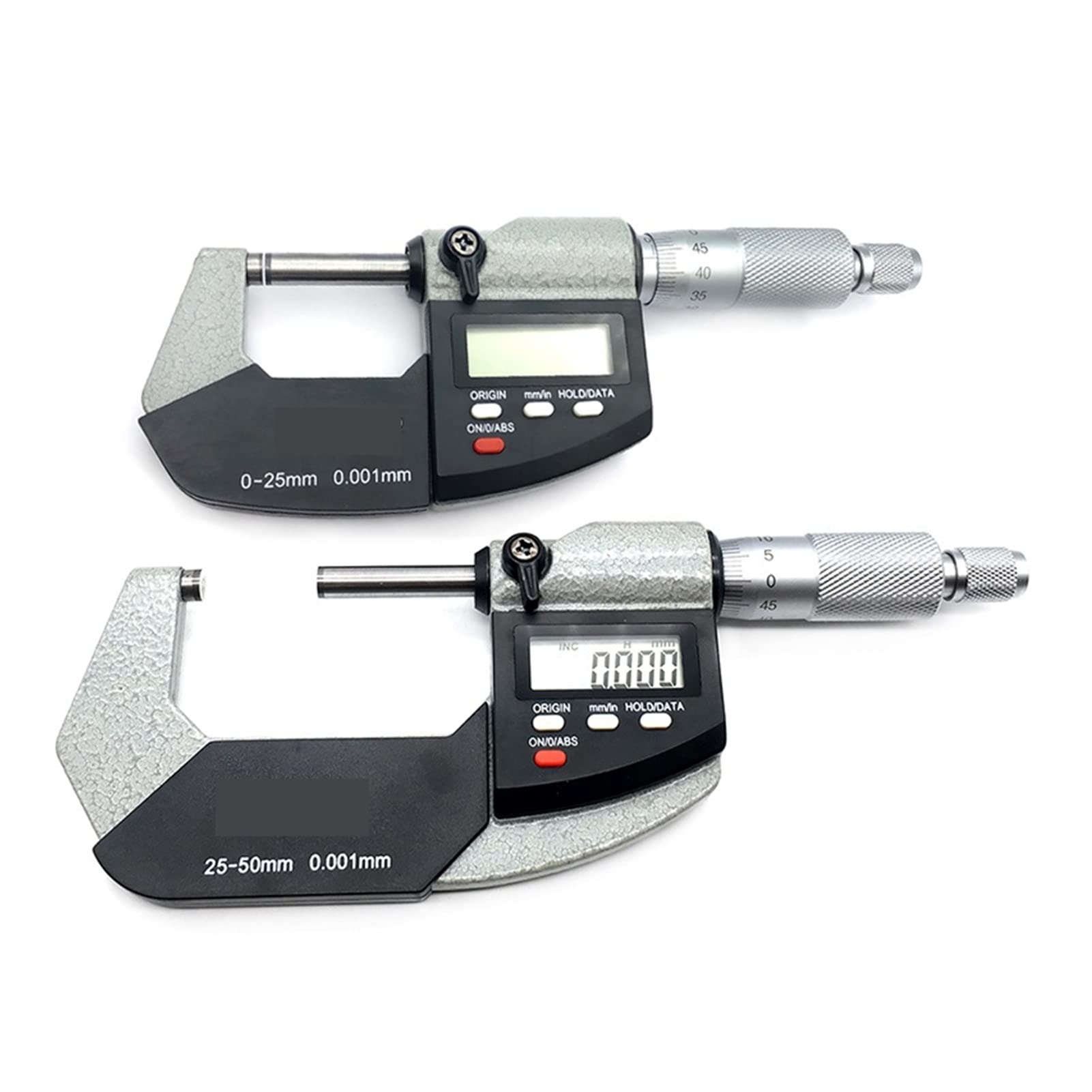 Außenmessschraube, 0-25mm 25-50mm 50-75mm 75-100mm 0,001 mm elektronisches Außendurchmesser digitaler Mikrometermessgerät Micrometer Messwerkzeuge, Messwerkzeug(4pcs set)