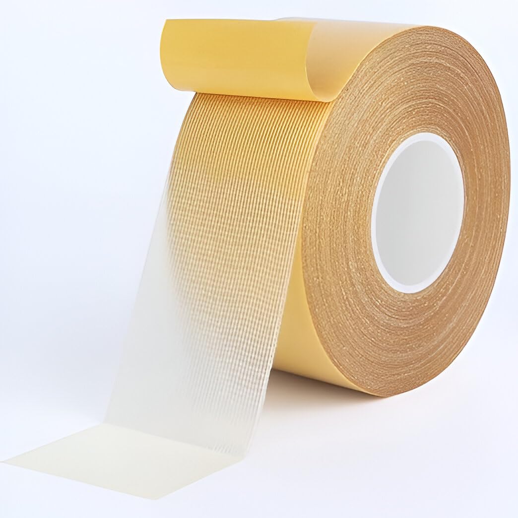 BLUEONE Double Sided 3CM x 10M Long Super Strong Sticky Carpet Tape, Non-Slip Waterproof Removable Mesh Grid Tape for Hardwood Floors, Mats, Wall Hanging & Paste Decoration (10M)