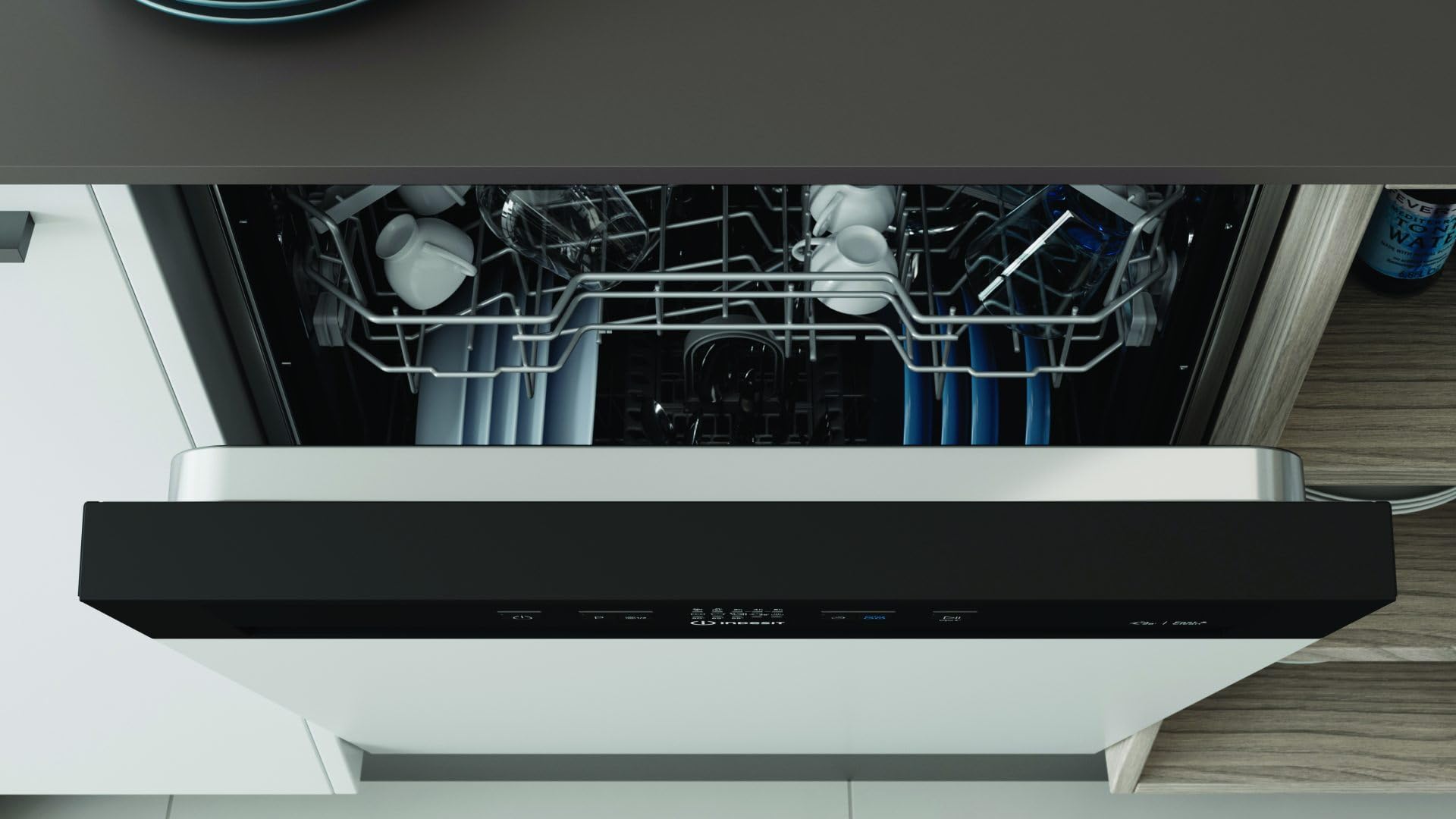 INDESIT I3B L634 B LAVASTOVIGLIE 2024 SEMI INCASSO NO PANNELLO SCOMPARSA PARZIALE 14 COPERTI CLASSE D NERO