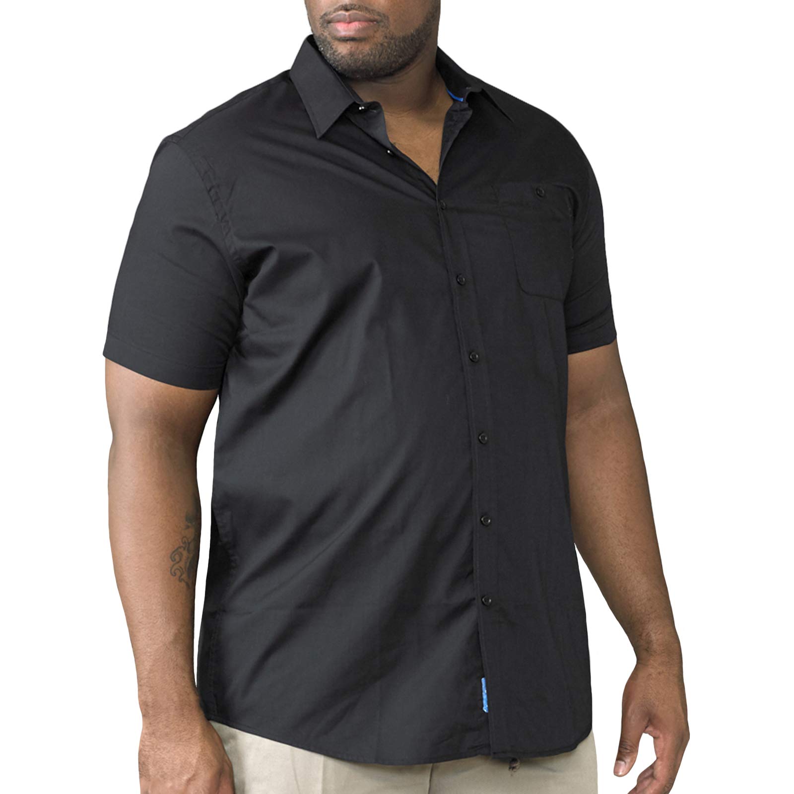 DUKE D555 Mens Aeron Big Tall Shirt - 3XL Black