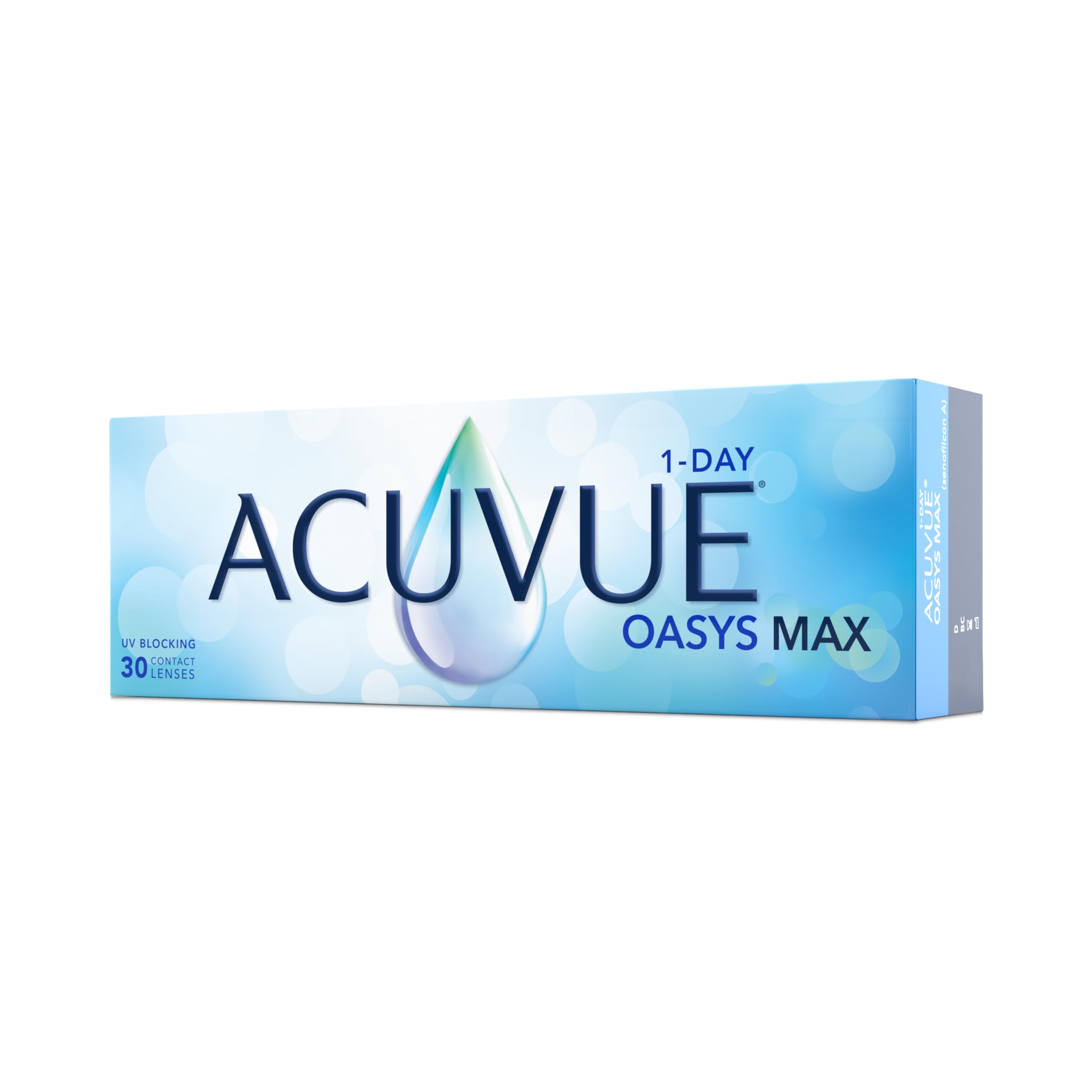 ACUVUE OASYS MAX 1-Day Tageskontaktlinsen – Helfen dabei, das Gefühl von müden & trockenen Augen zu reduzieren – 30 Tageskontaktlinsen mit -7.50 dpt und BC 8.5 – UV Schutz & angenehmes Tragegefühl
