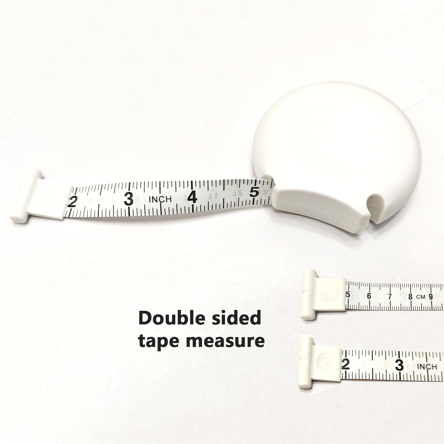 Body Tape Measure 80inch/205cm,Retractable Body Measuring Tape,Double-Scale Circumference Soft Measuring Tape with Lock Button for Weight Loss Sewing Tailor Craft & Medical Body Measurements (White)