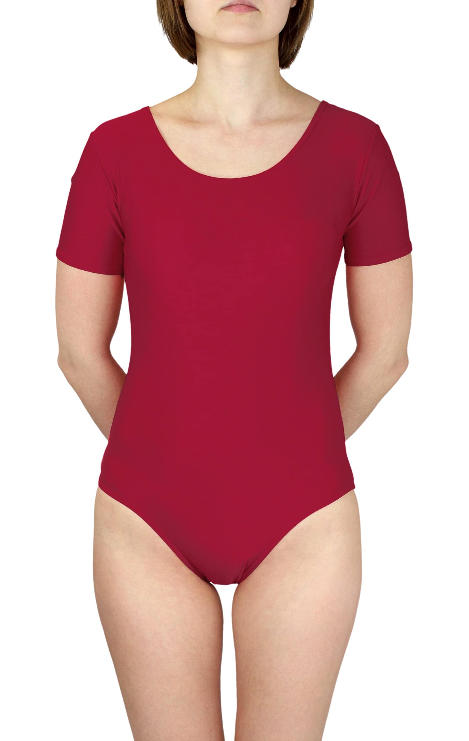 Aquarti Maillot de Gimnasia Manga Corta Body Danza Niñas