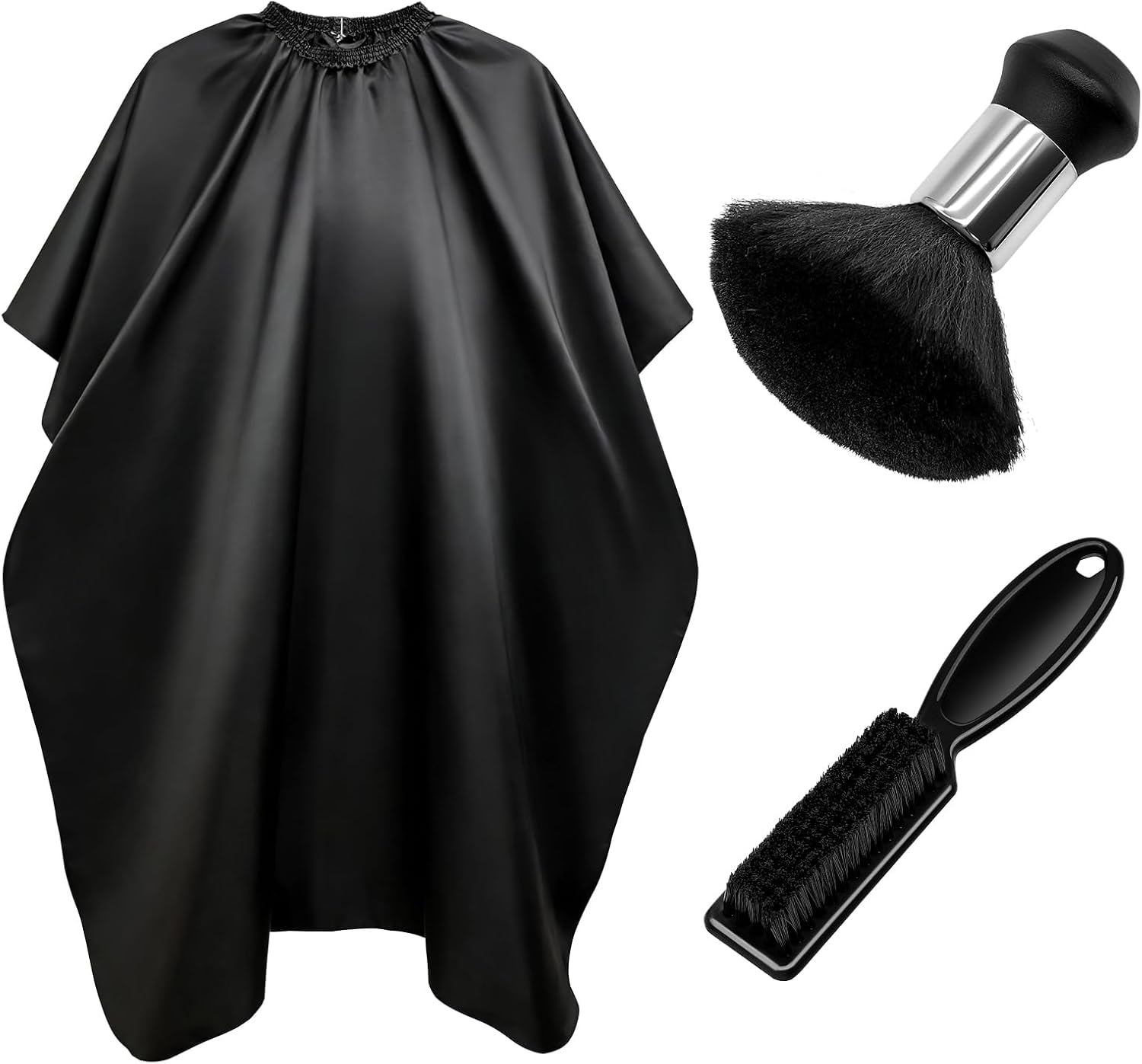 Kit de limpieza para corte de cabello, 3 piezas, negro