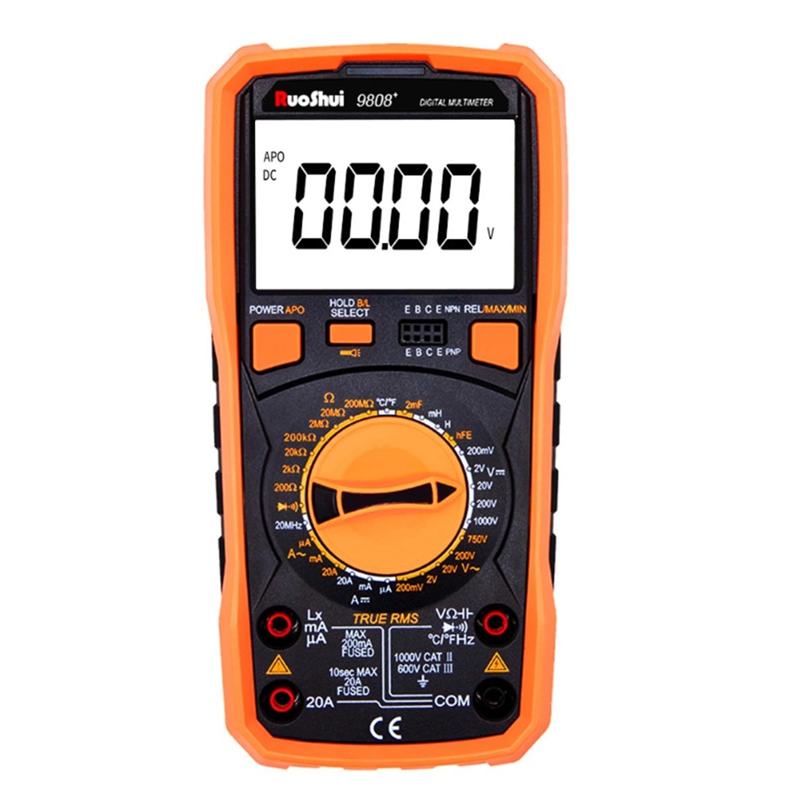 9808+ Multimetro Digitale Induttanza 20H Alta precisione 2000uF Capacimetro 20MHz Frequenza Misurazione a Temperatura