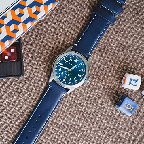 Image of BARTON WATCH BANDS - Top Grain Leather Watch Bands Compatible with Apple Watch Models - 1, 2, 3, 4, 5, 6, 7, 8, 9, 10, SE, Ultra & Ultra 2