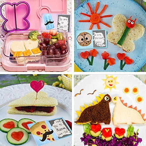 7 Pack Sandwich Cutters And Bread Crust Shape Remover For Kids, Messar Cute Animals Shapes Toast Mould Diy Sandwich Slicer Maker Kit For Children Bento Lunch Box Food Decor- Color Random (Style C) #TOP4