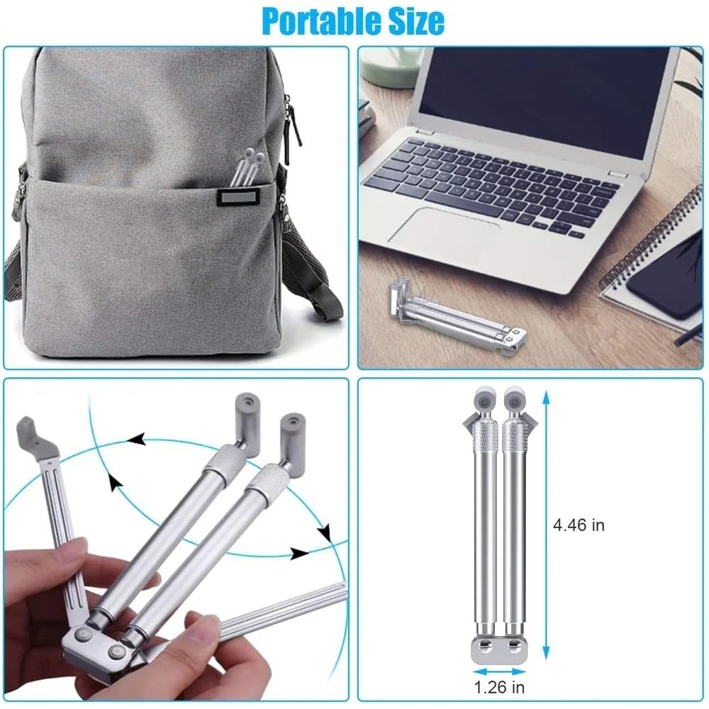 Podstawka pod laptopa Przenośny stojak na laptopa, uniwersalny aluminiowy składany stojak na laptopa do laptopów 12"~17" i tabletów Uchwyt na laptopa