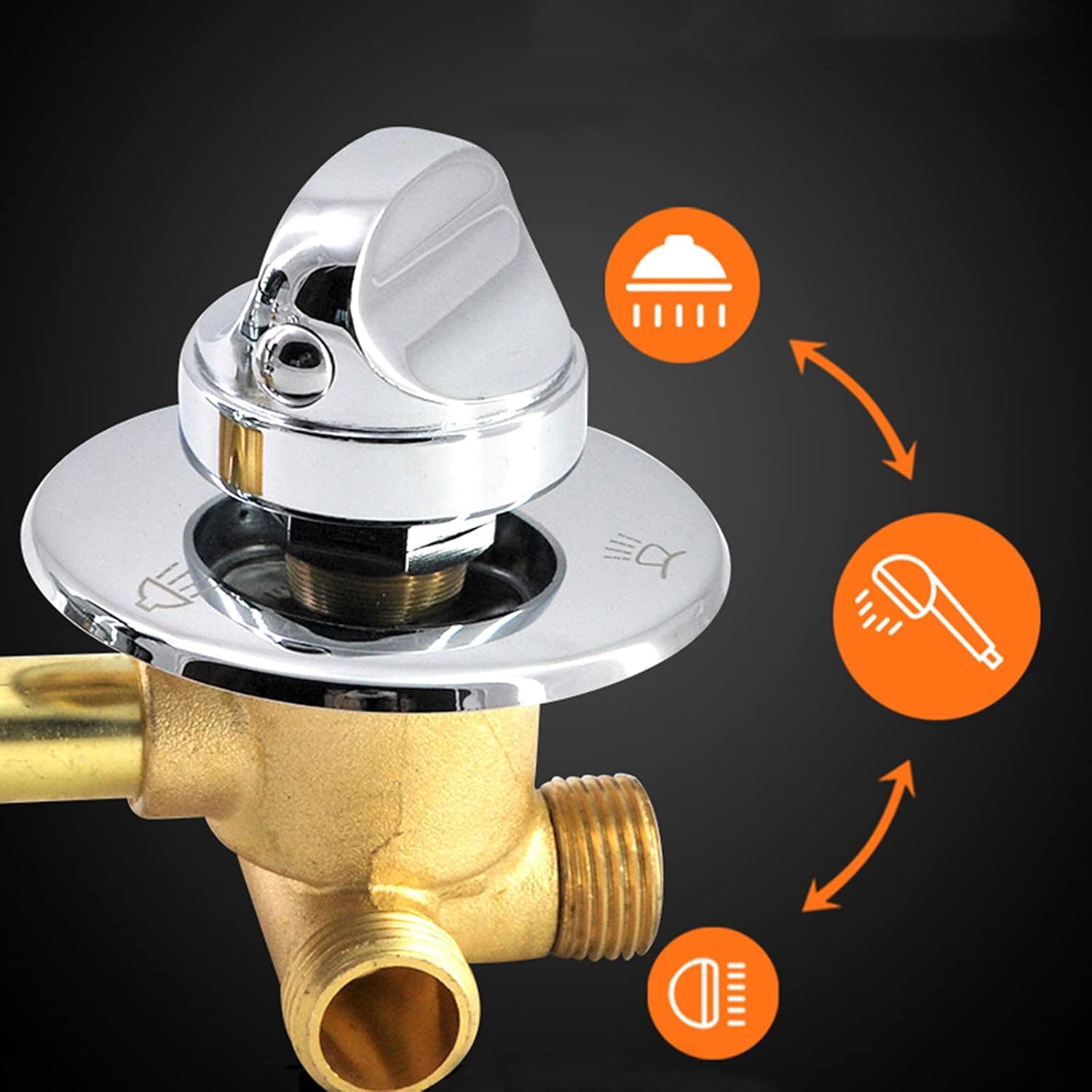 Válvula desviadora ajustable para mezclador de ducha, interruptor de control manual