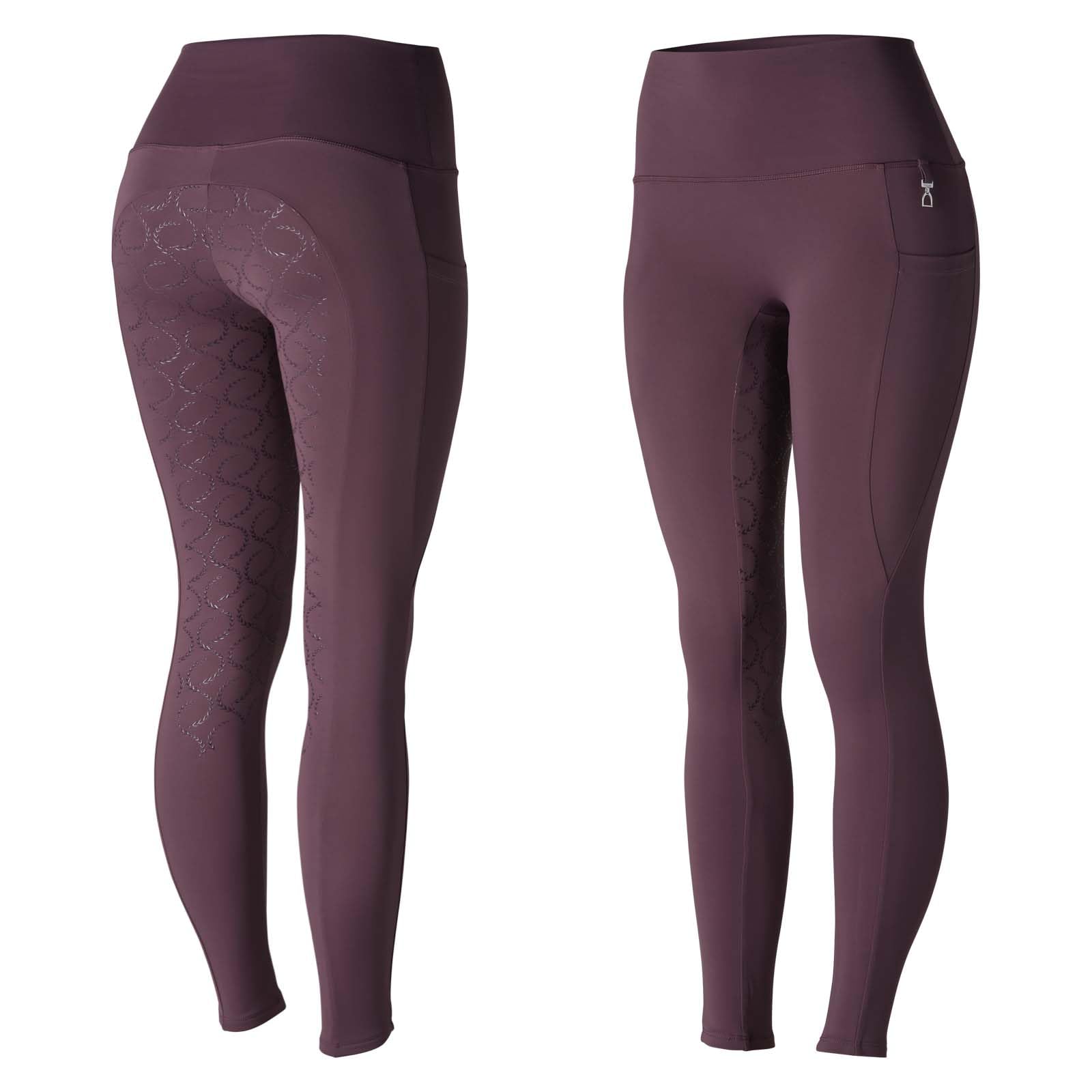 HORZE Pantalones de Montar de Compresión para Mujer con Asiento Completo Gillian