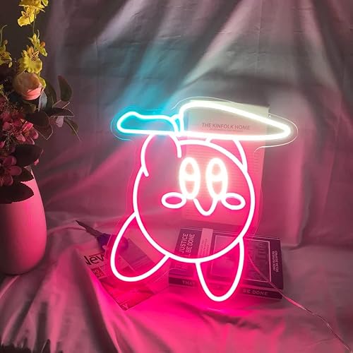 Miniatura 1 de Queen Sense 15"x14" Kirby Knife LED Sign Light Neon Signs Lights Wall Party Decor Flex Lamp Flex062