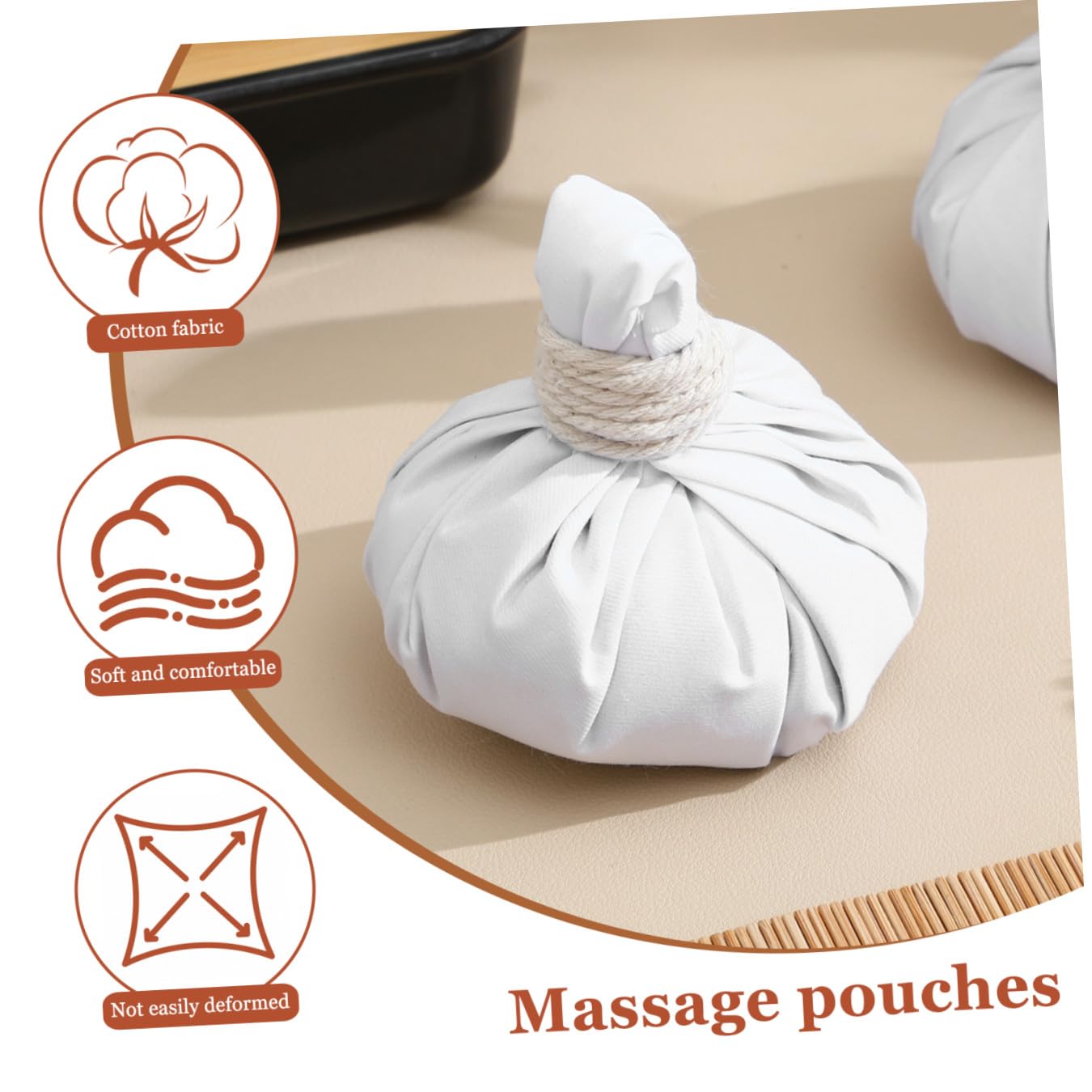 2 Bolas Chinas de Masaje Herbal para Spa y Hogar, Compresas Calientes de Algodón para Aliviar Fatiga y Relajación Muscular Estilo Aleatorio