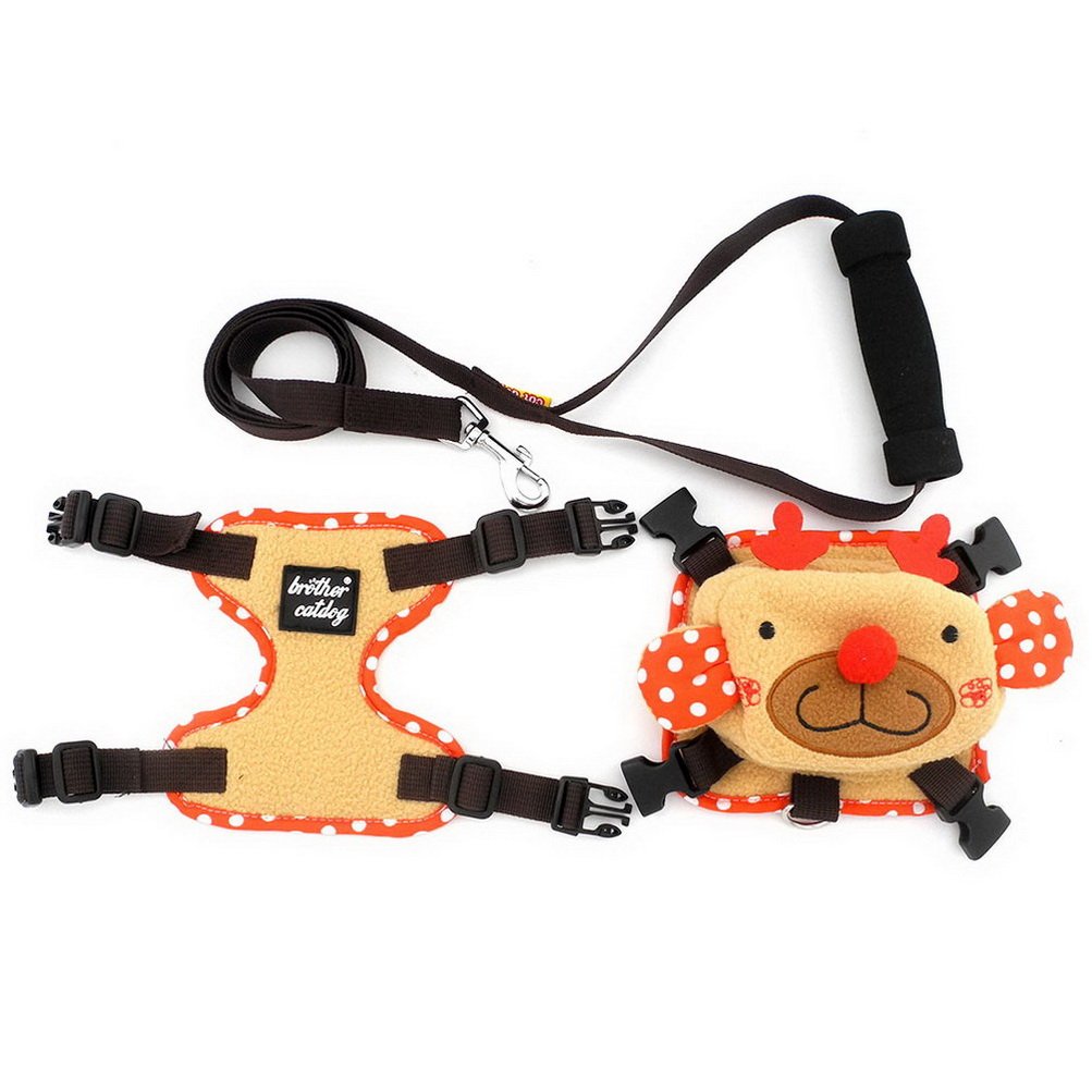 XIAOXIAOYU Hunderucksack Mit Geschirr - Cartoon Design Für Kleine Hunde