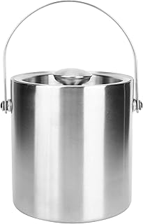 Aoutecen Isolamento Termico Secchiello per Il Ghiaccio con Coperchio con Manico Secchiello per Il Ghiaccio Portatile Secchiello per Vino Barile per Il Ghiaccio Barile per Champagne per Forniture da