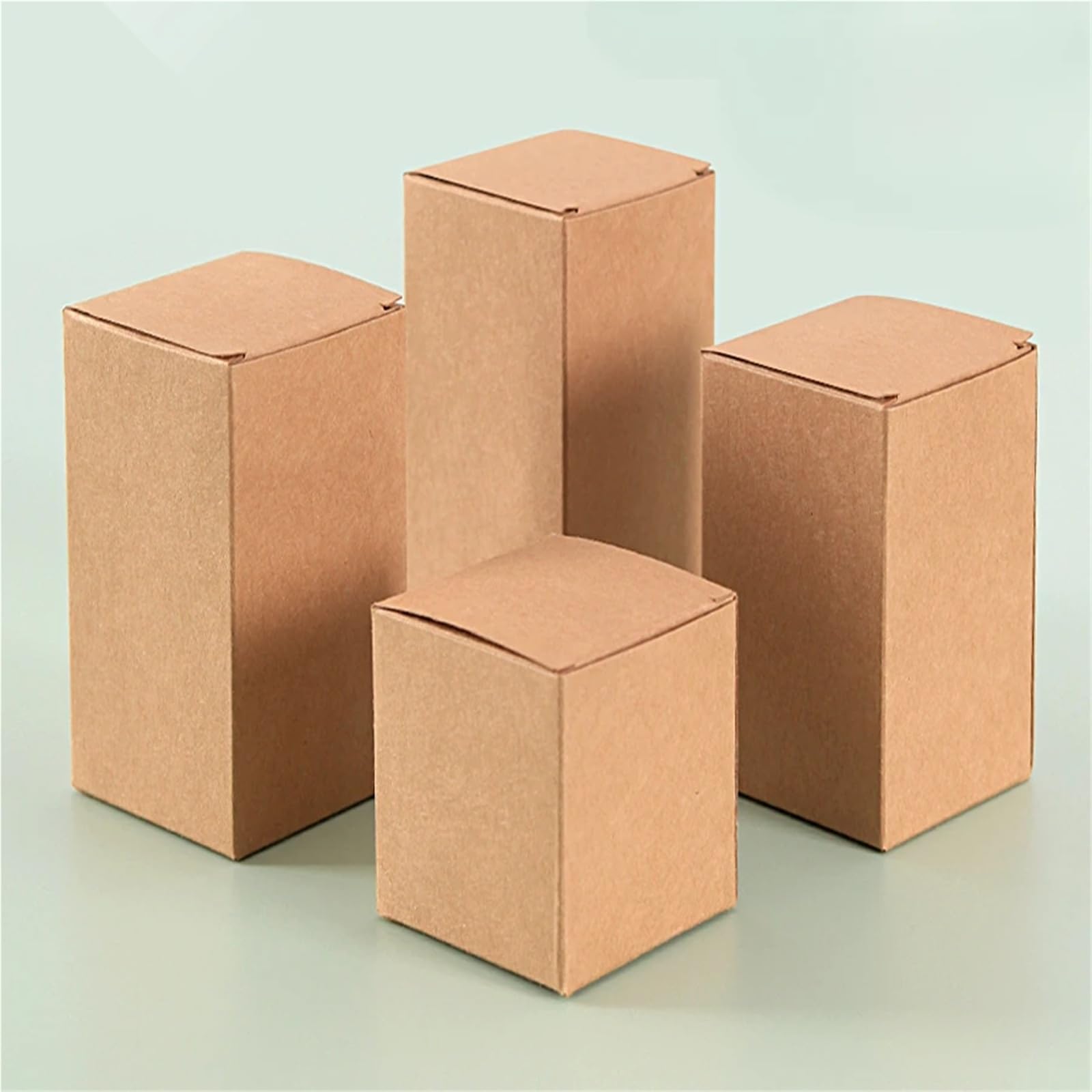 50 szt. Multi Size Kraft pudełko prezentowe czarny biały brązowy karton
