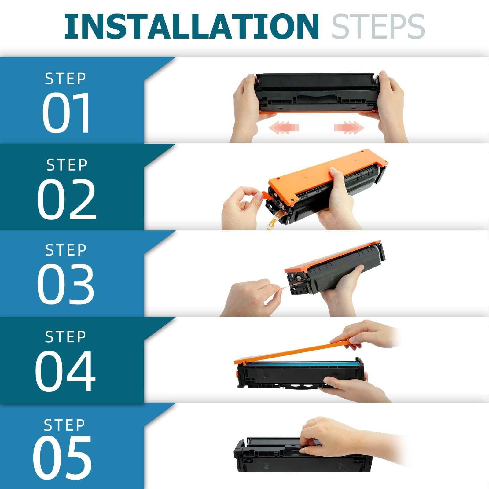 Pack De 4 Cartouches De Toner Compatible HP 219A/219X - Pour Imprimantes LaserJet Pro MFP 3302, 3202 - Avec Puce, 1300 Pages Noir