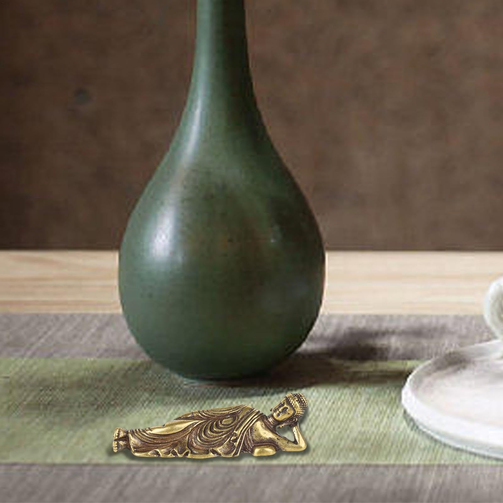 Figuras talladas, esculturas Retro de Buda de latón, Estatua de apareamiento, Adorno de Escritorio, ídolo de Mation para Yoga en casa al Aire Libre