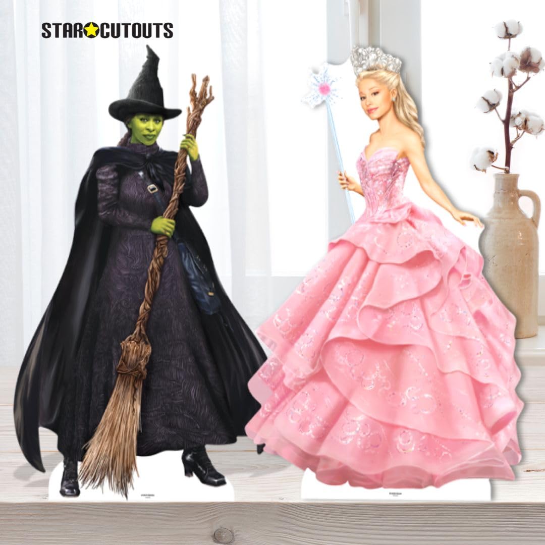 Star Cutouts SC4642 Wicked Duo Glinda & Elphaba - Recortes de cartón de 31 cm, 2 Unidades, Ideal para Fiestas, cumpleaños y decoración de Habitaciones