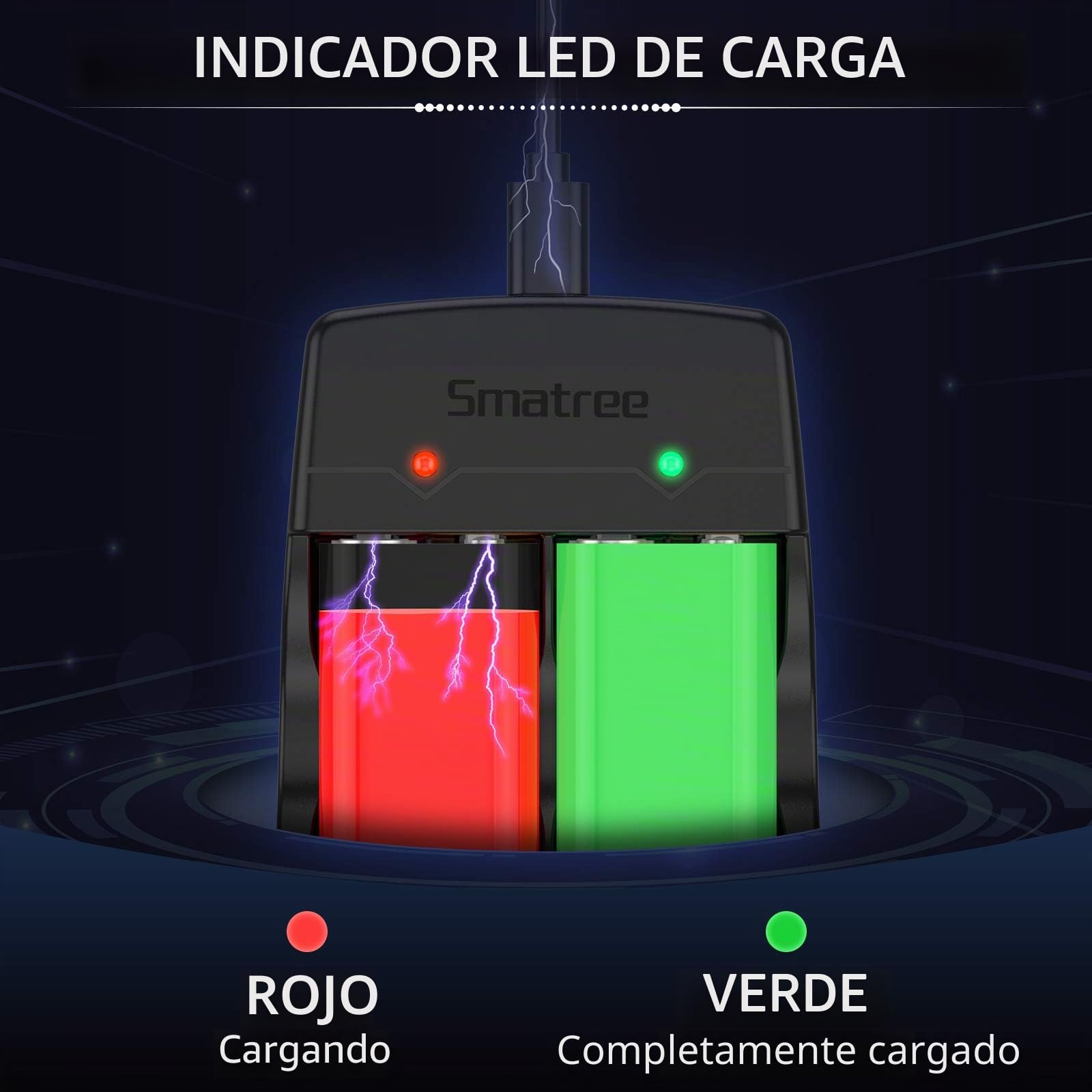 Smatree - Batería Recargable para Mando Xbox Series X/Series S/Elite inalámbrica, 2000mAh (3-Pack) NI-MH baterías y Cargador con 2 Ranuras