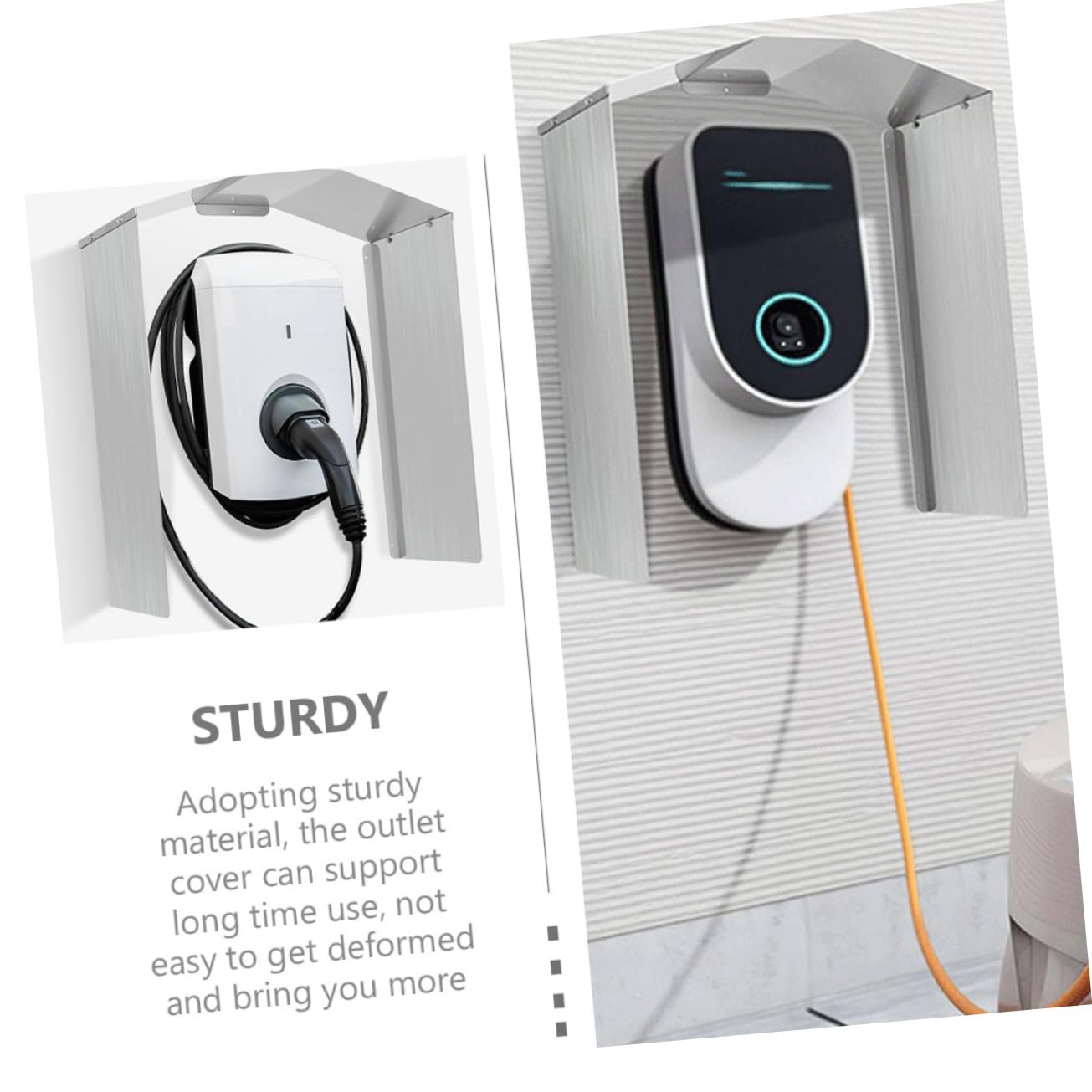 JEWEDECO 1 Set Single Gang Outlet Cover outside Protective Cover Outlet Cover Silver Outdoor Protector