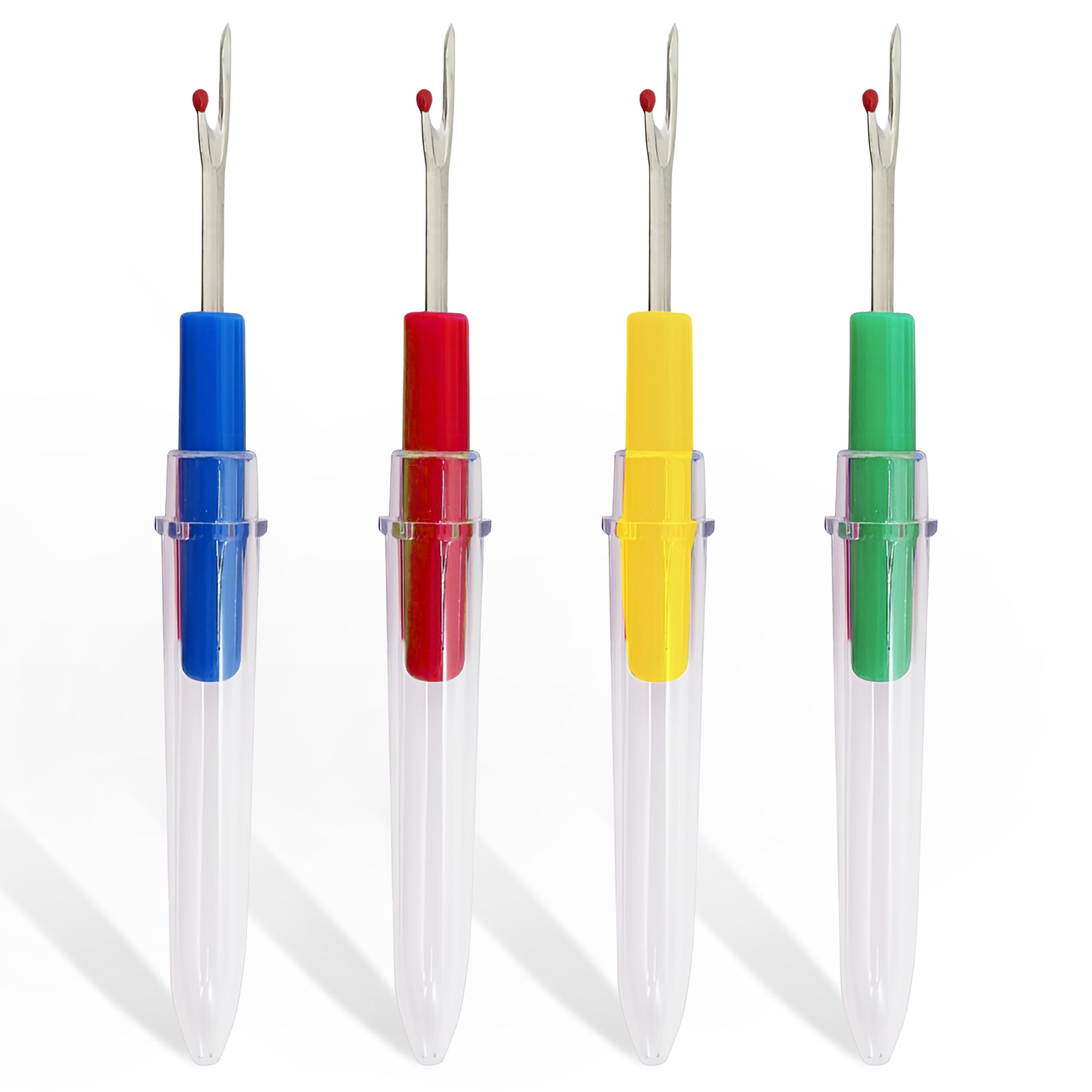 Trimming Shop Seam Ripper with Cap – Stitch Unpicker Tool with Stainless Steel Blade for Hand Sewing, Embroidery, Cross Stitch Thread Cutting, Ergonomic Handle, Essential Sewing Accessory, 50 Pieces