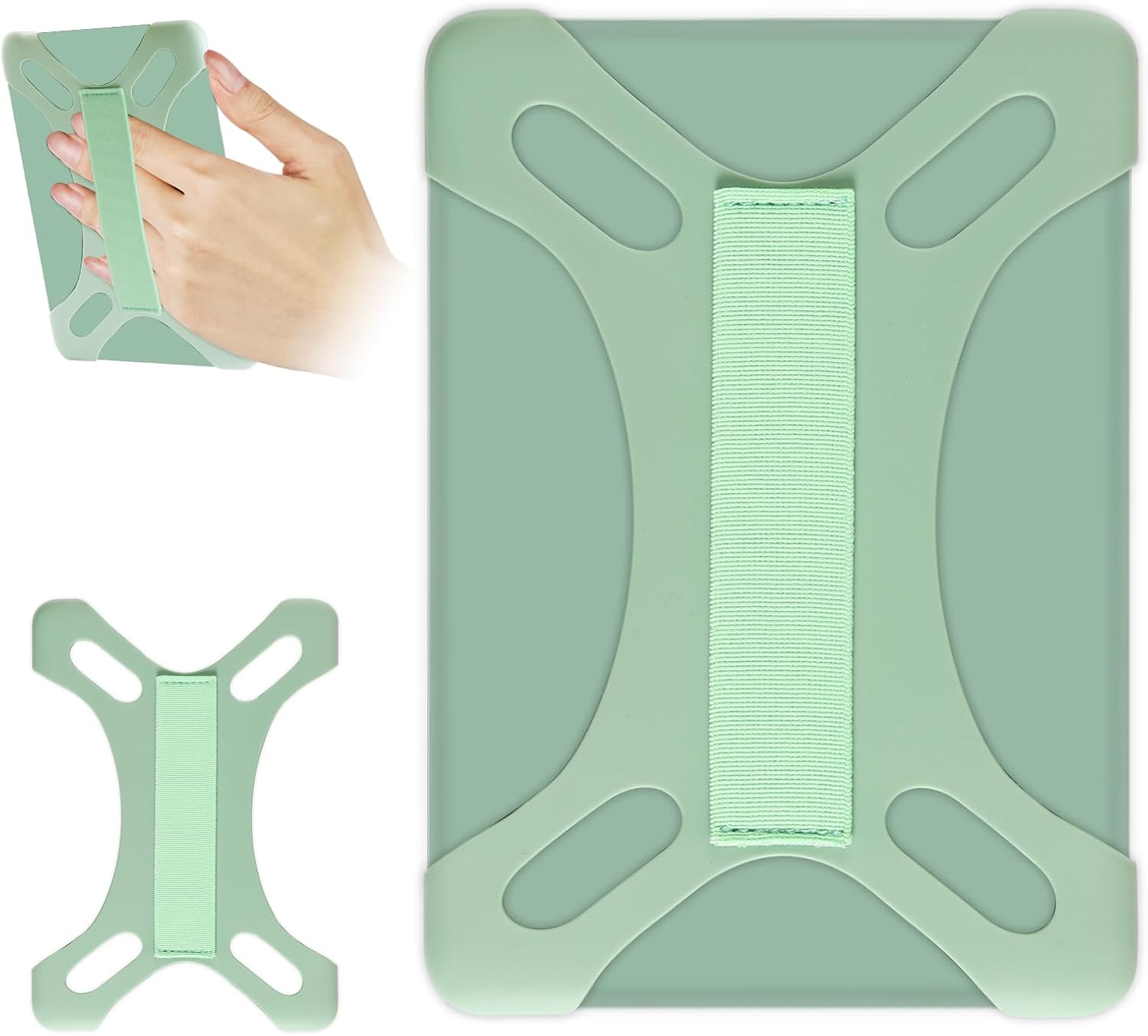HoYiXi Universal Case for 6 inch Kindle eReader Compatible with Paperwhite(2015/2018)/Pocketbook and Tolino/Kobo Clara HD,for 6'' eReader with High Elasticity Hand Strap,Green
