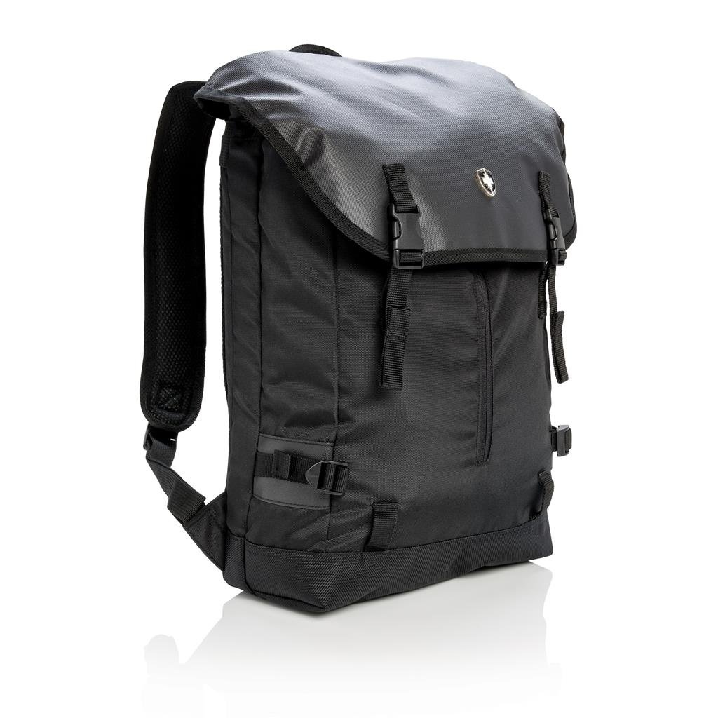 Swiss Peak Mochila Para Portátil 17” Deluxe Zaino Casual, 45 cm, 20 liters, Nero (Negro)