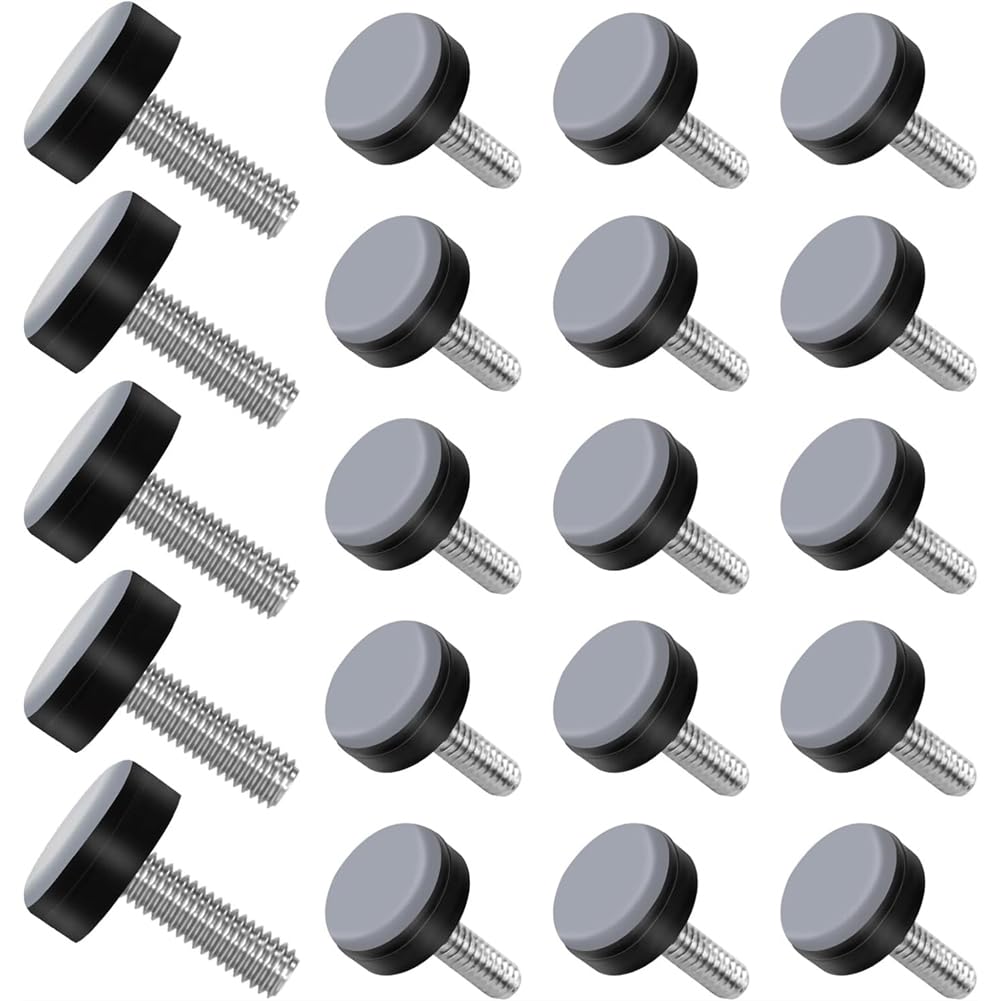 IJSDNVJNDX Adjustable 20 X PTFE Sliding Feet, M6 Threaded for Floor Protectors,for Furniture on Carpet, PVC Robust