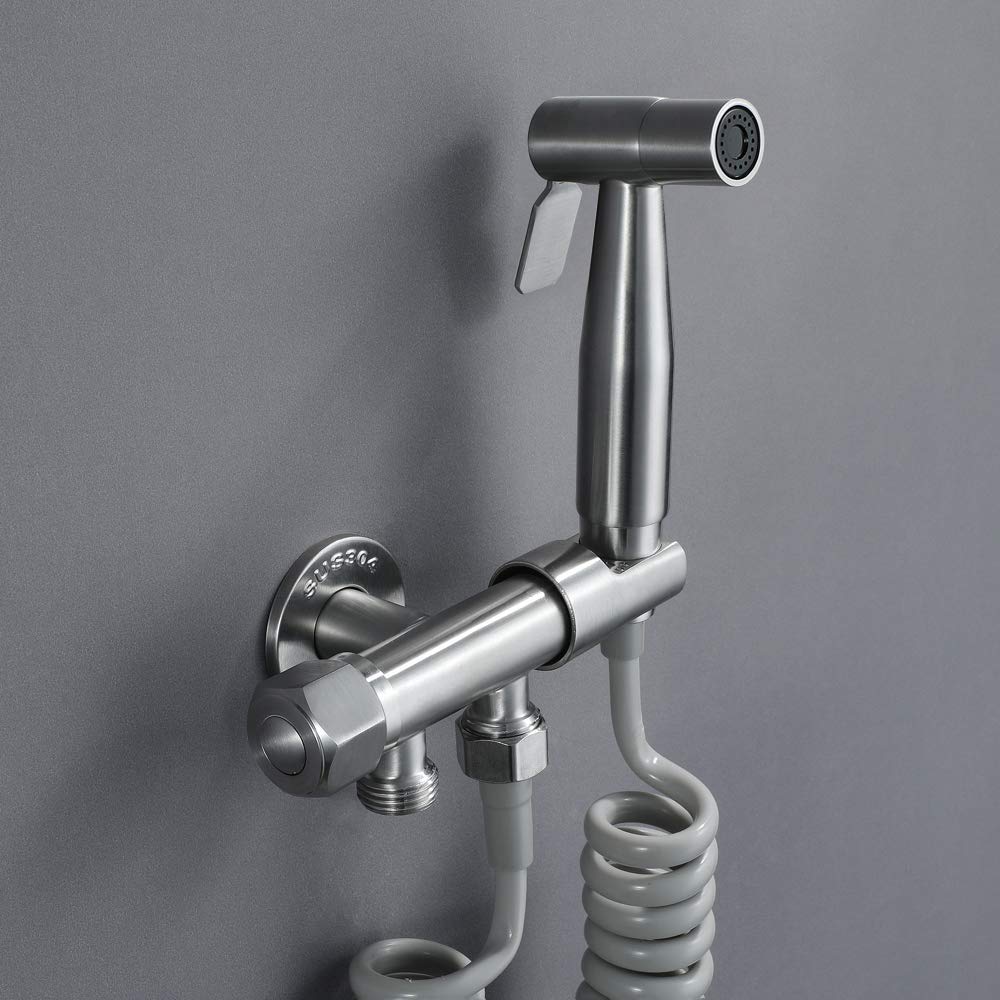 Ensemble de pulvérisation bidet avec douchette wc et support - 8